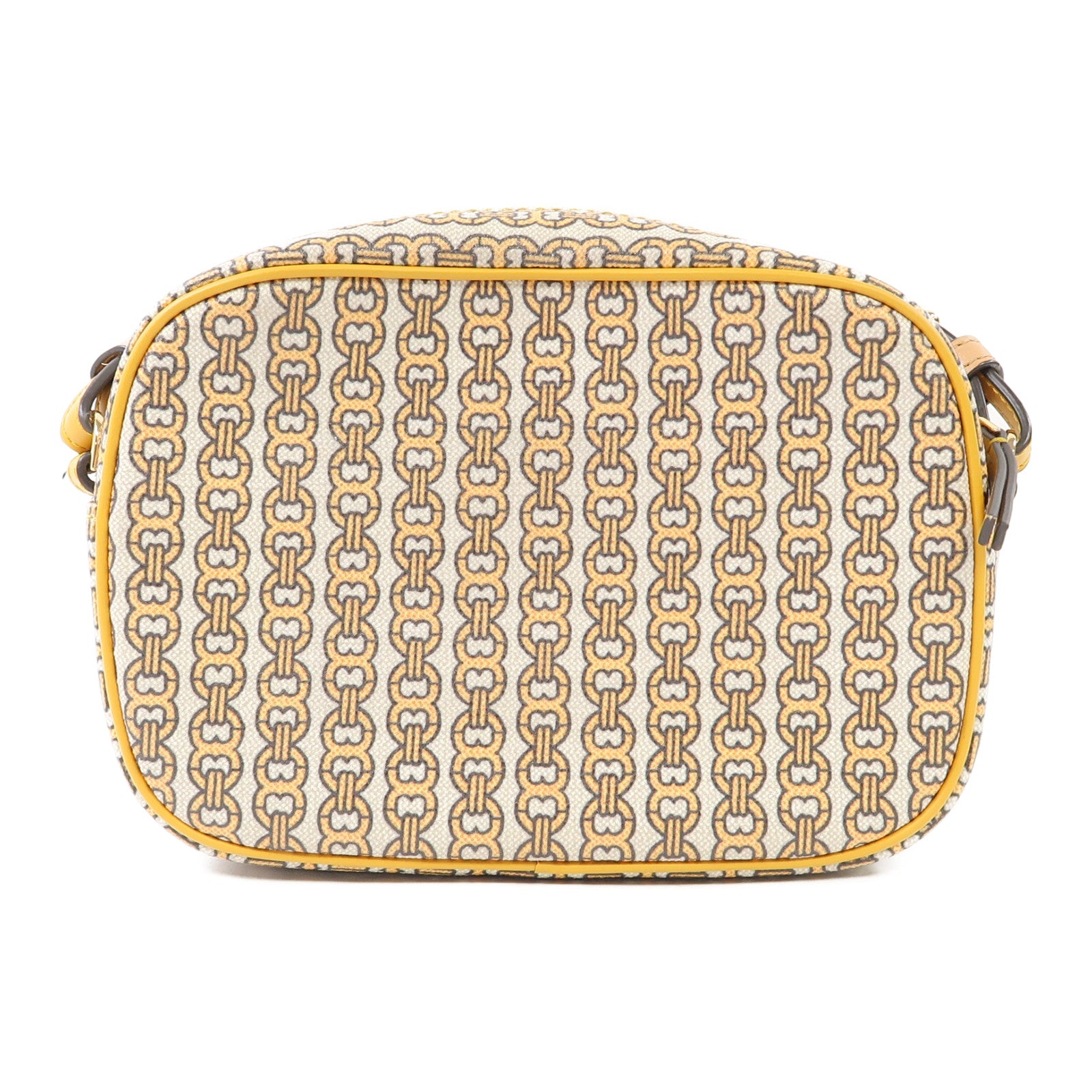 Tory Burch 帆布Camera Bag金扣肩背袋黃色