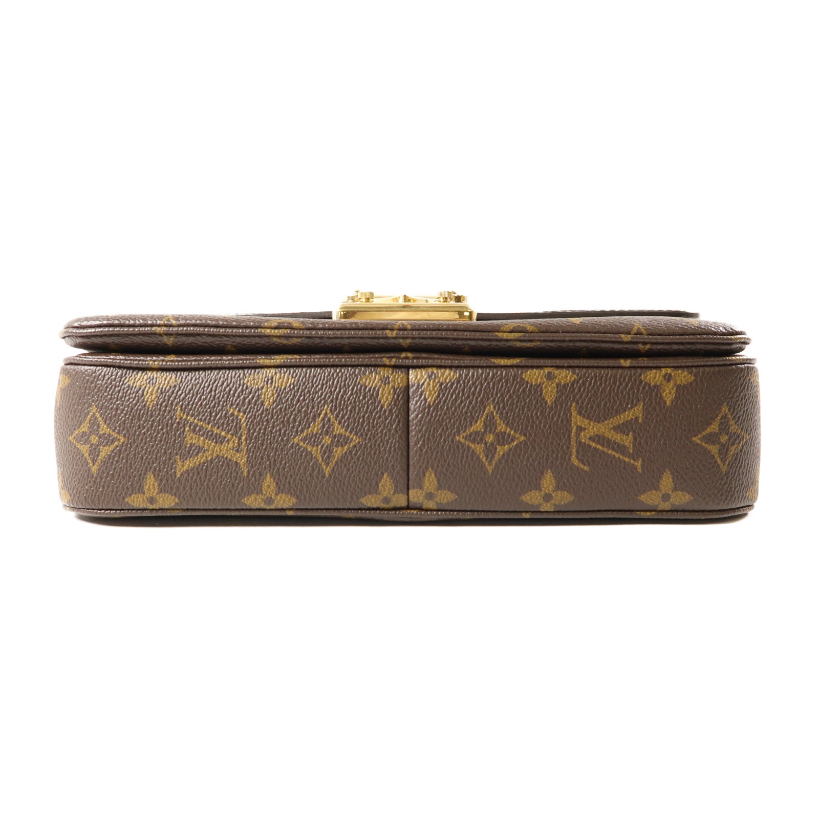 LOUIS VUITTON Monogram Marceau金扣肩背袋棕色