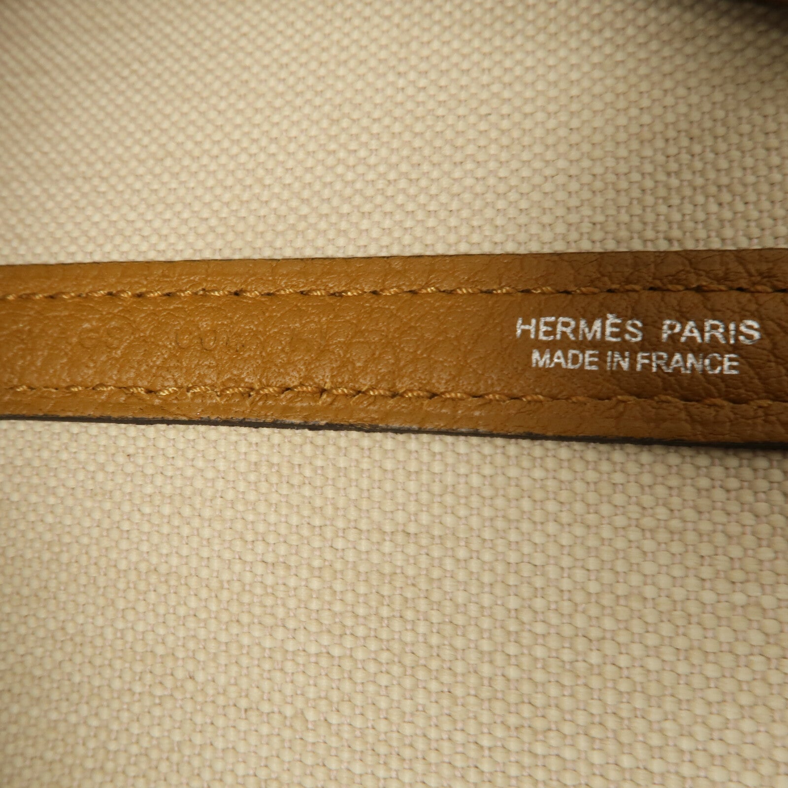 HERMES 帆布Garden File 28手挽肩背兩用袋Sesame