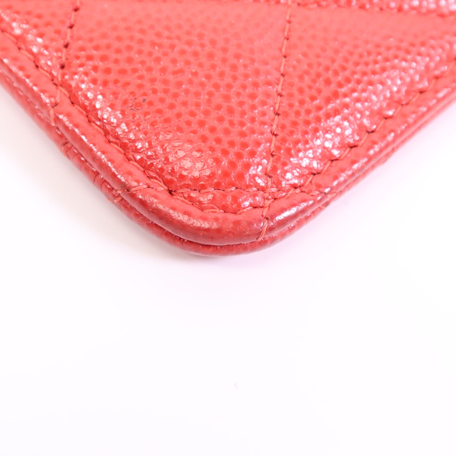 CHANEL 牛皮皮革Phone Case金扣長錢包