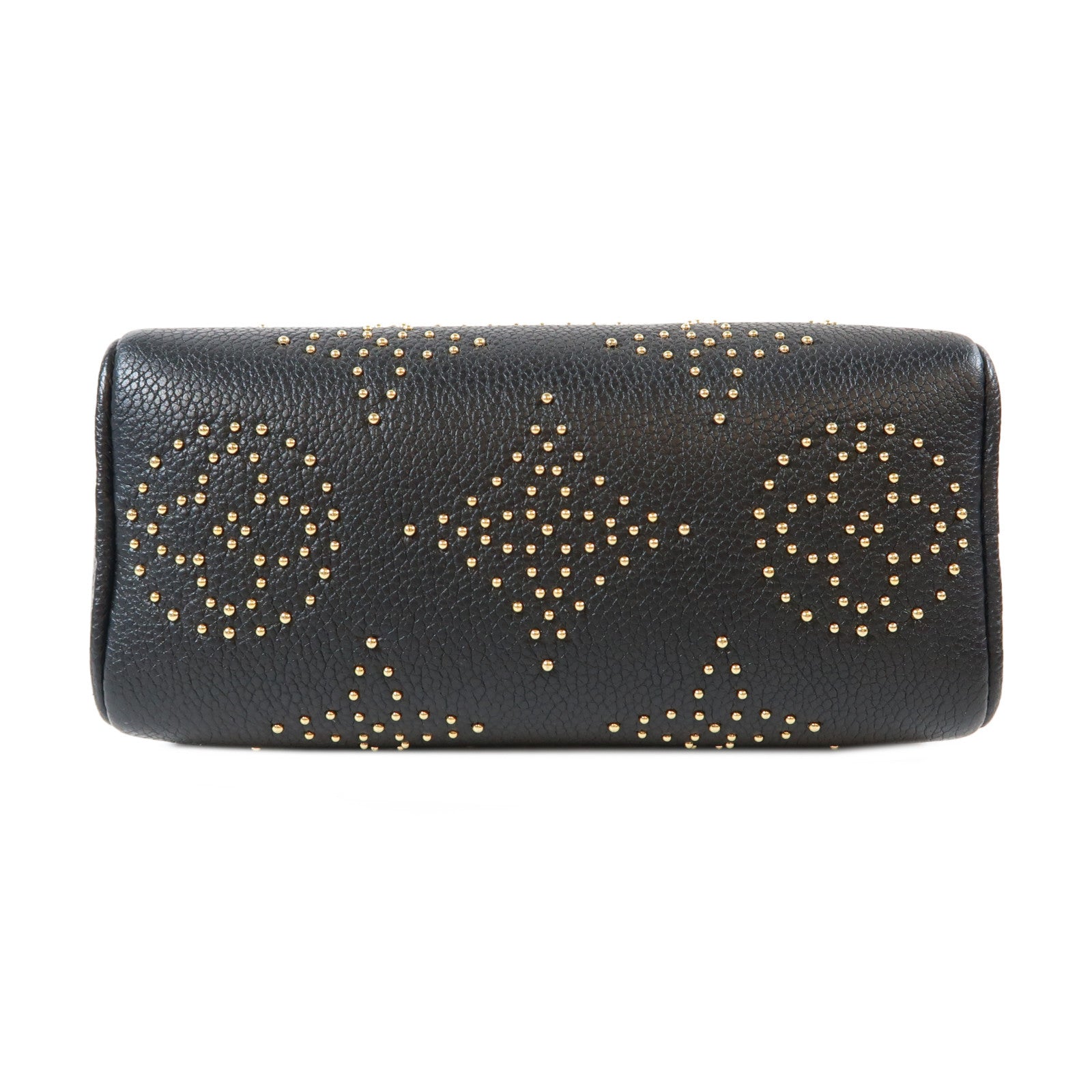 LOUIS VUITTON Monogram Empreinte Nano Speedy金扣手挽肩背兩用袋黑色