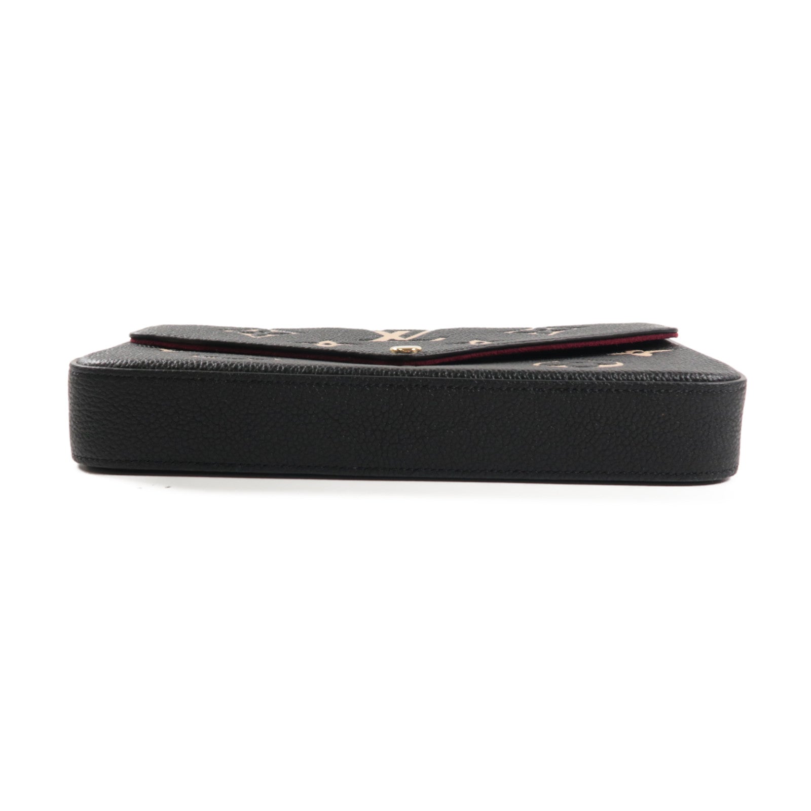 LOUIS VUITTON Monogram Empreinte Felicie Pochette鏈帶肩背袋黑色/米色