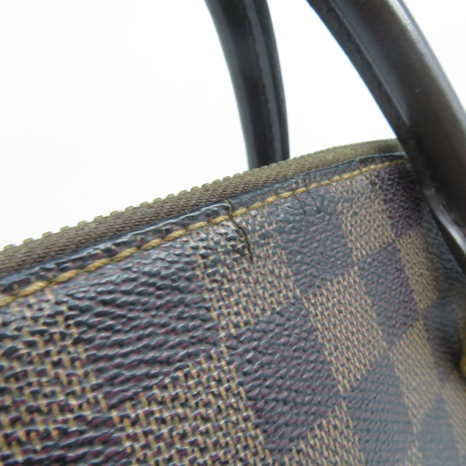 LOUIS VUITTON Damier Rivera MM金扣手挽袋啡色