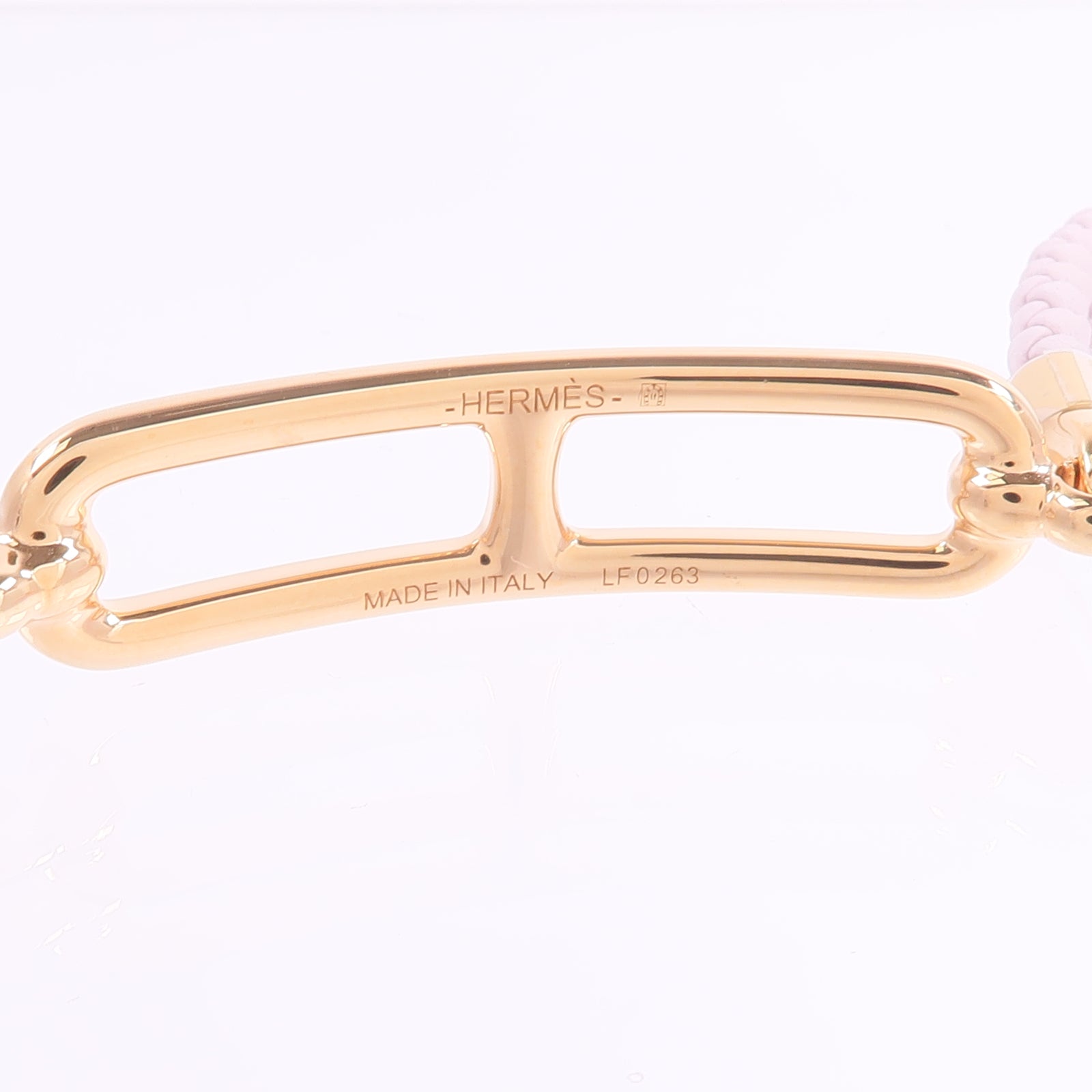 HERMES Swift皮革Roulis Double Tour Bracelet手帶Mauve Pale