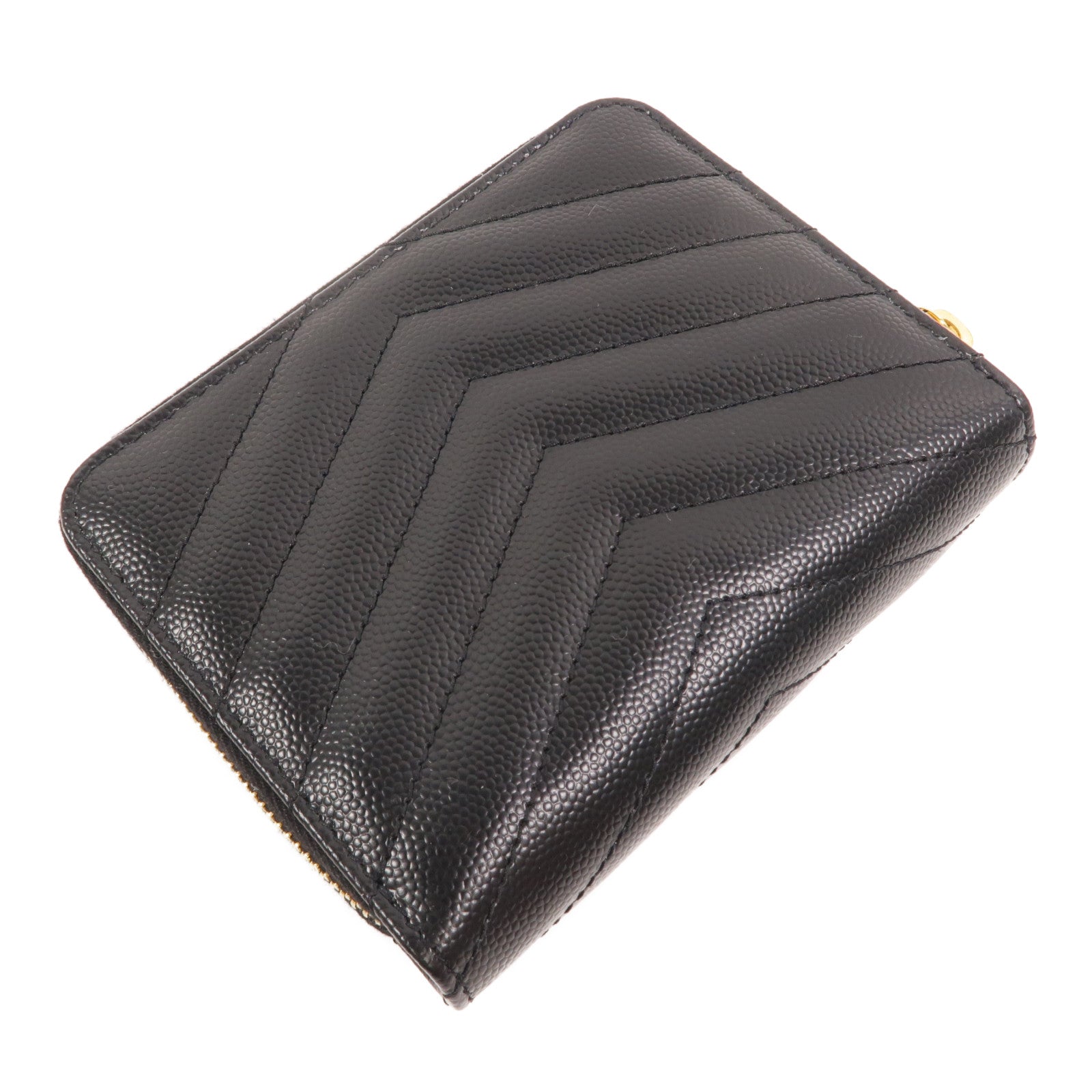 SAINT LAURENT 牛皮皮革Zip Round Wallet錢包