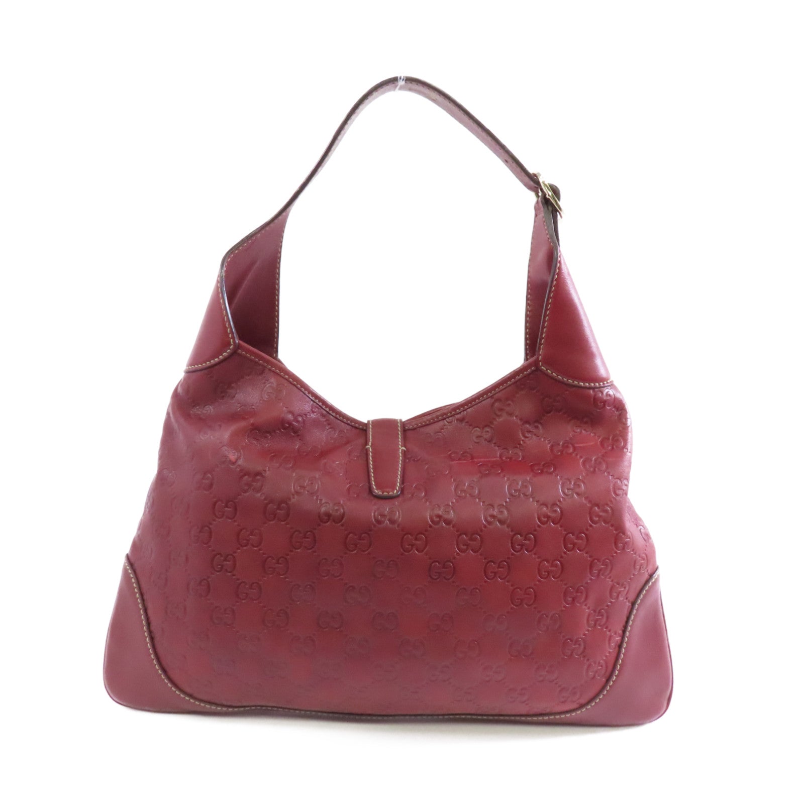 GUCCI 牛皮皮革Shoulder Bag金扣肩背袋紅色