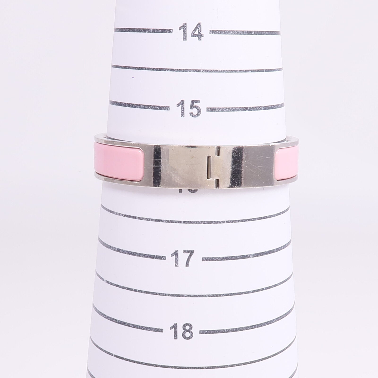 HERMES 金屬/琺瑯Clic H Bracelet銀扣手鐲