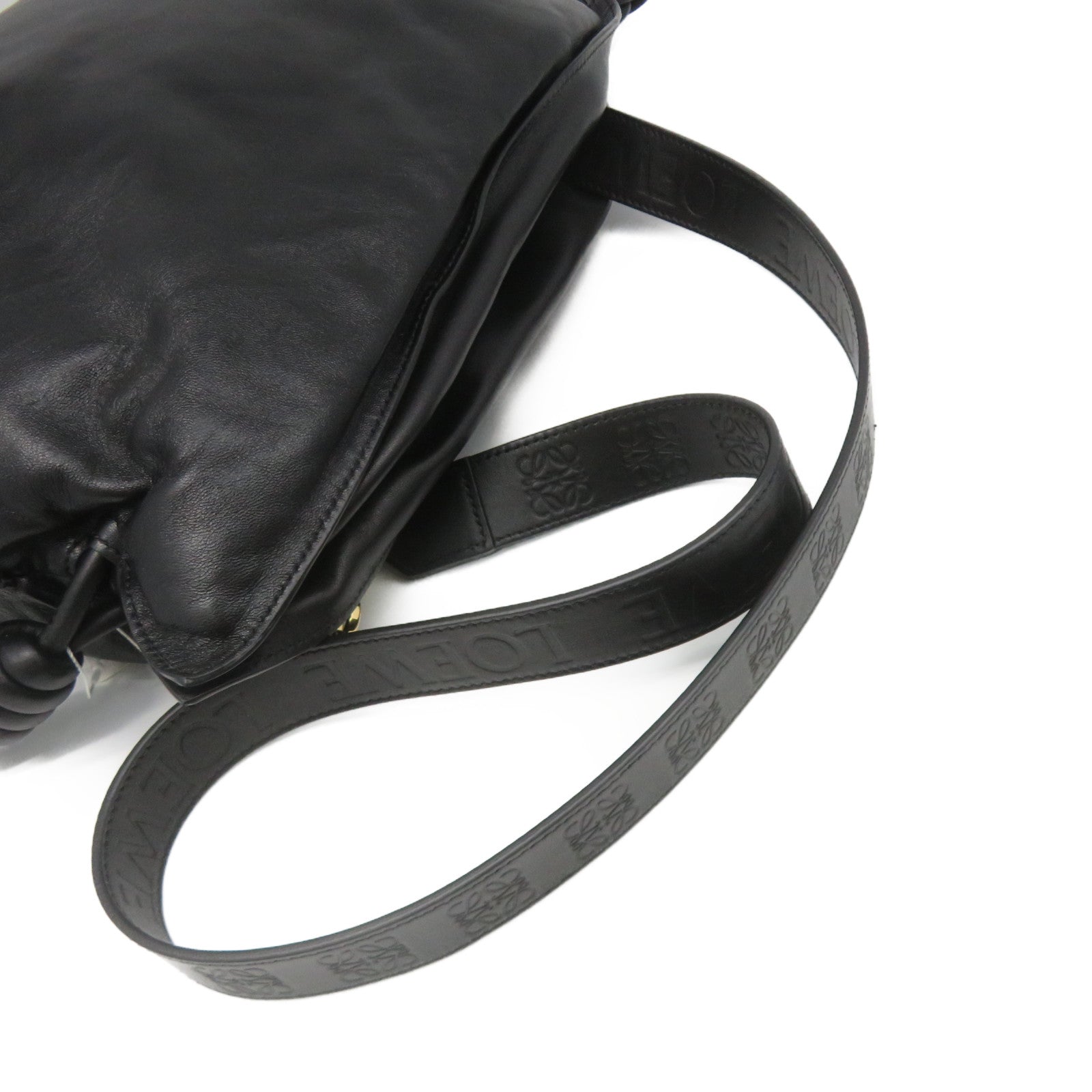 LOEWE Sheepskin Flamenco 2Way Shoulder Bag Clutch / Shoulder Bag Black