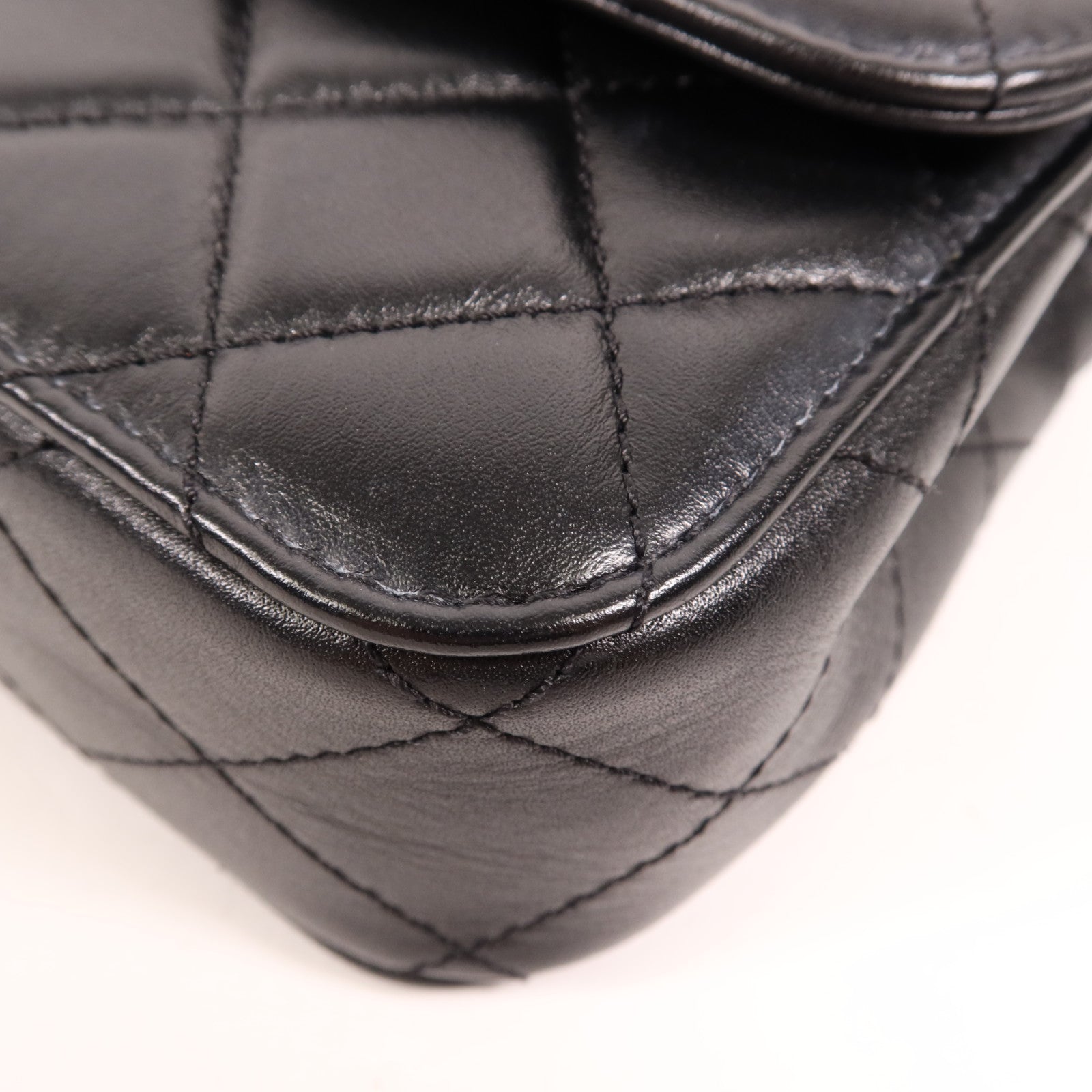 CHANEL 牛皮皮革Chain Shoulder金扣手挽肩背兩用袋