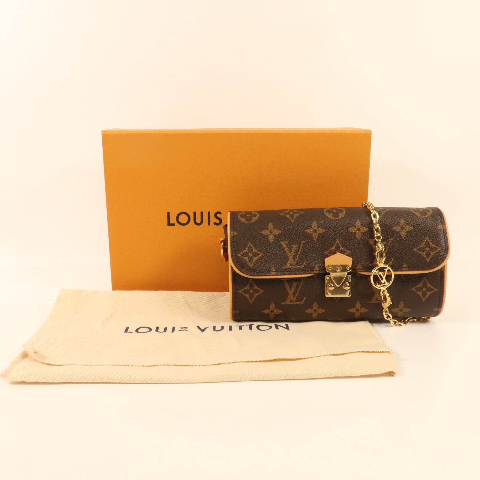 LOUIS VUITTON Monogram Pochette Camille金扣手挽肩背兩用袋