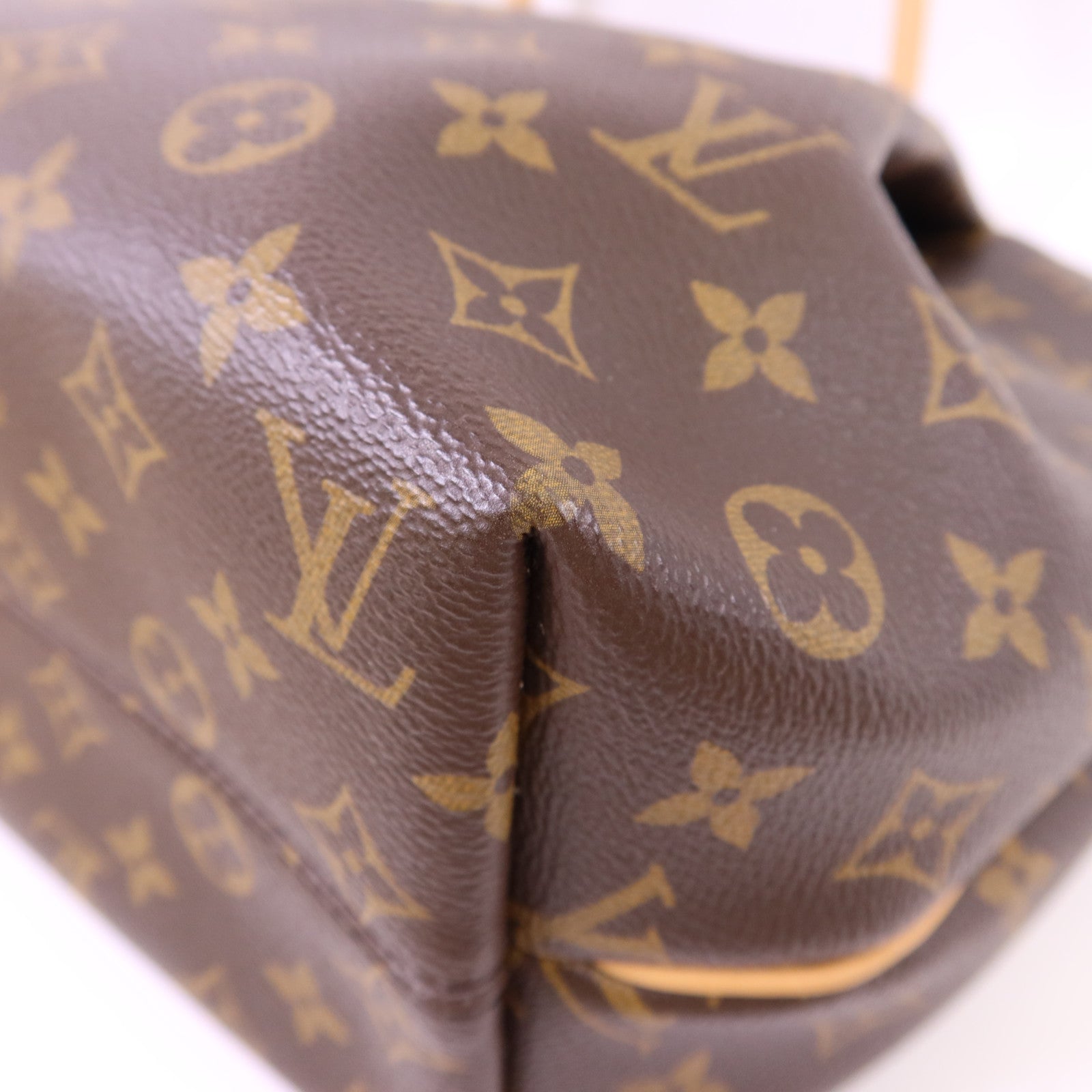 LOUIS VUITTON Monogram Turenne MM金扣手挽肩背兩用袋棕色