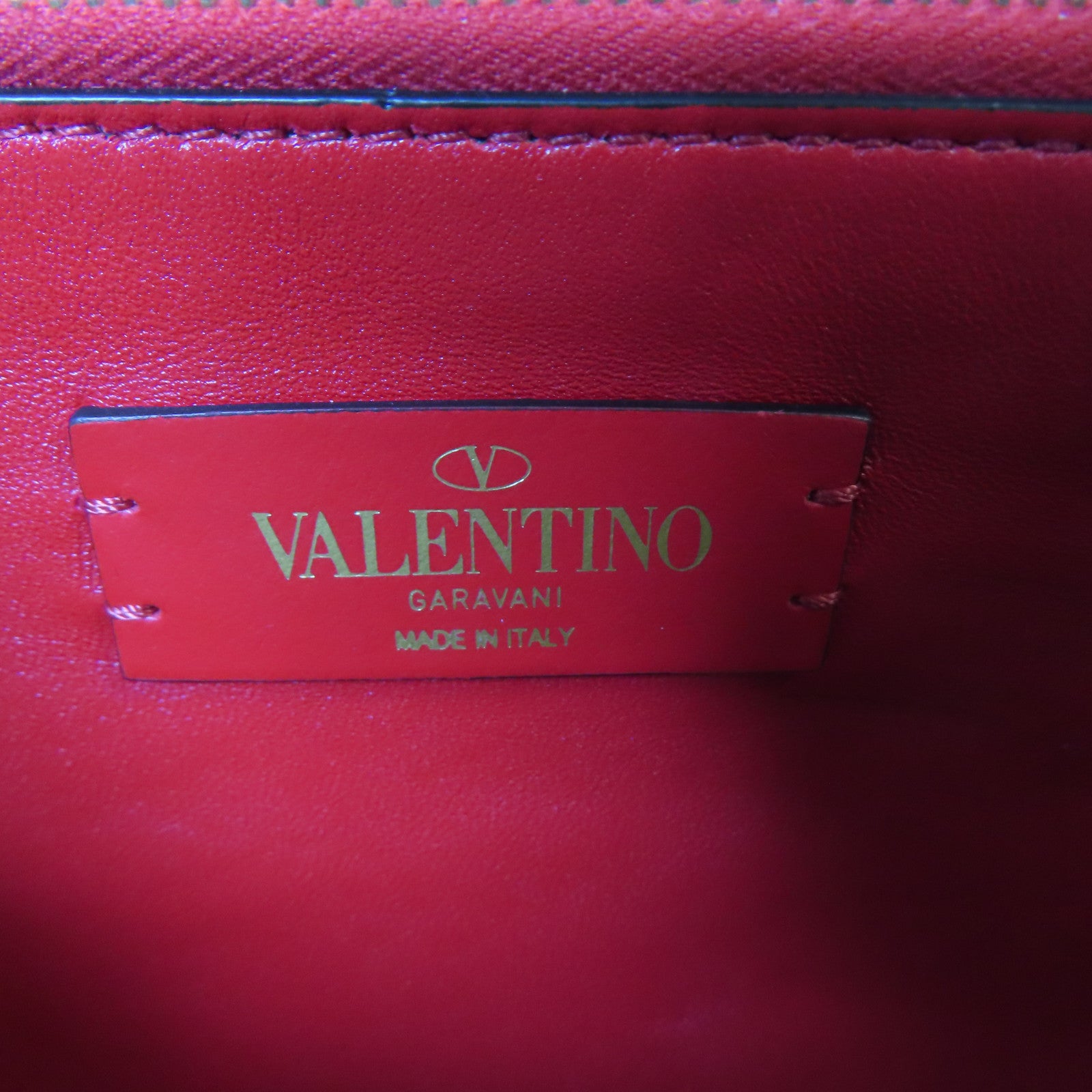 Valentino 牛皮皮革V Ring 2 Way Shoulder Bag金扣手挽肩背兩用袋灰色