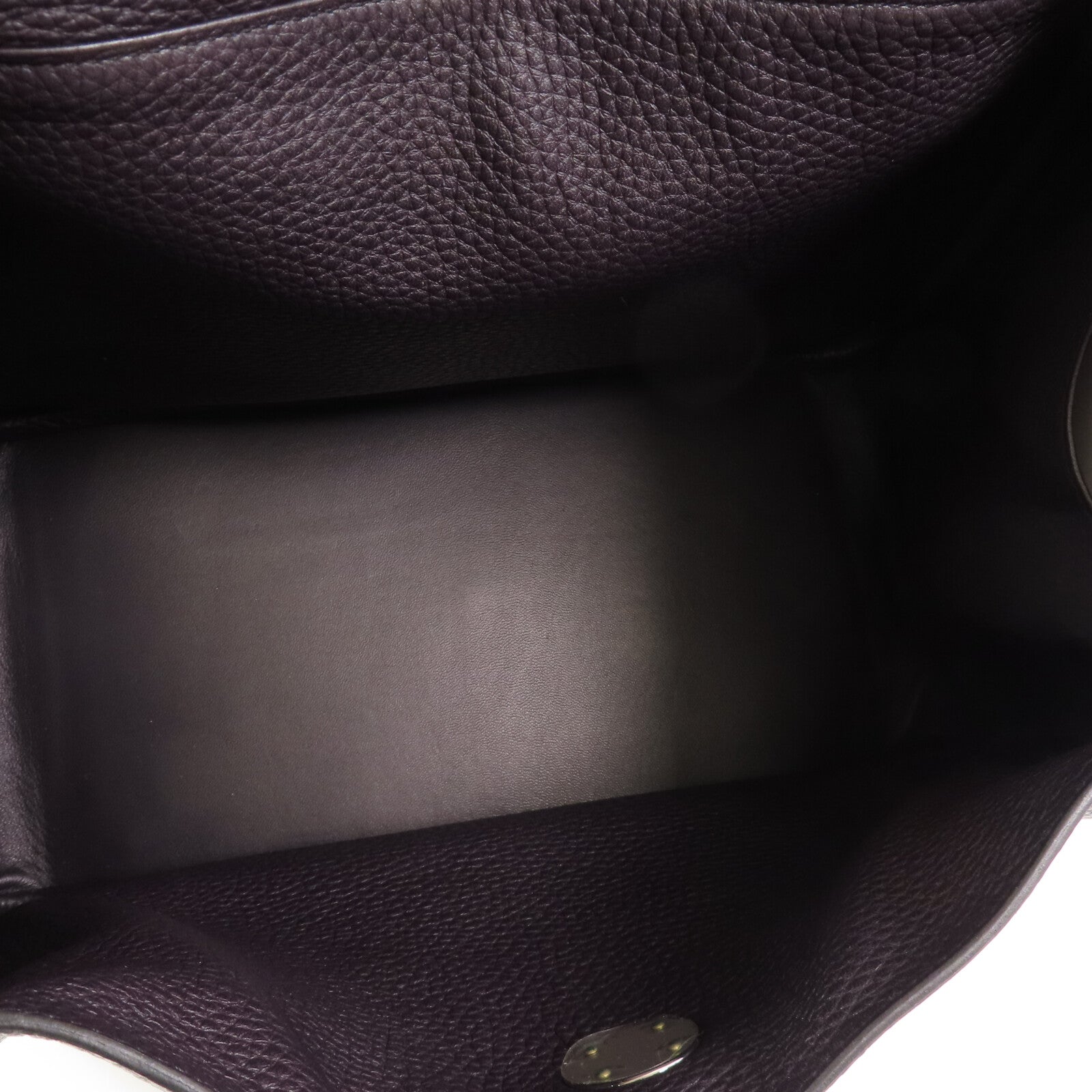 HERMES Clemence皮革Lindy 30銀扣肩背袋Raisin