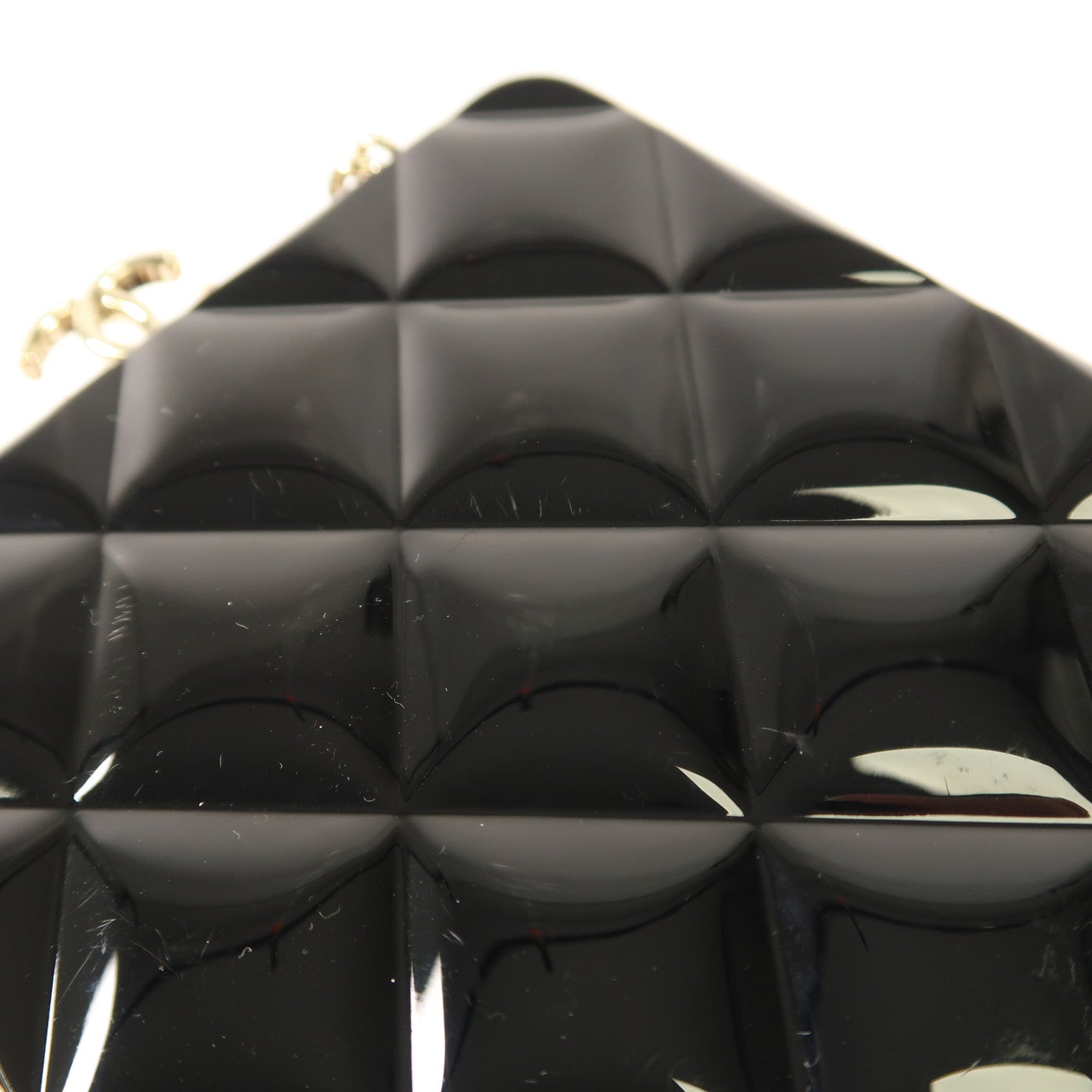 CHANEL 羊皮皮革Mini Chain Shoulder Bag金扣鏈帶肩背袋