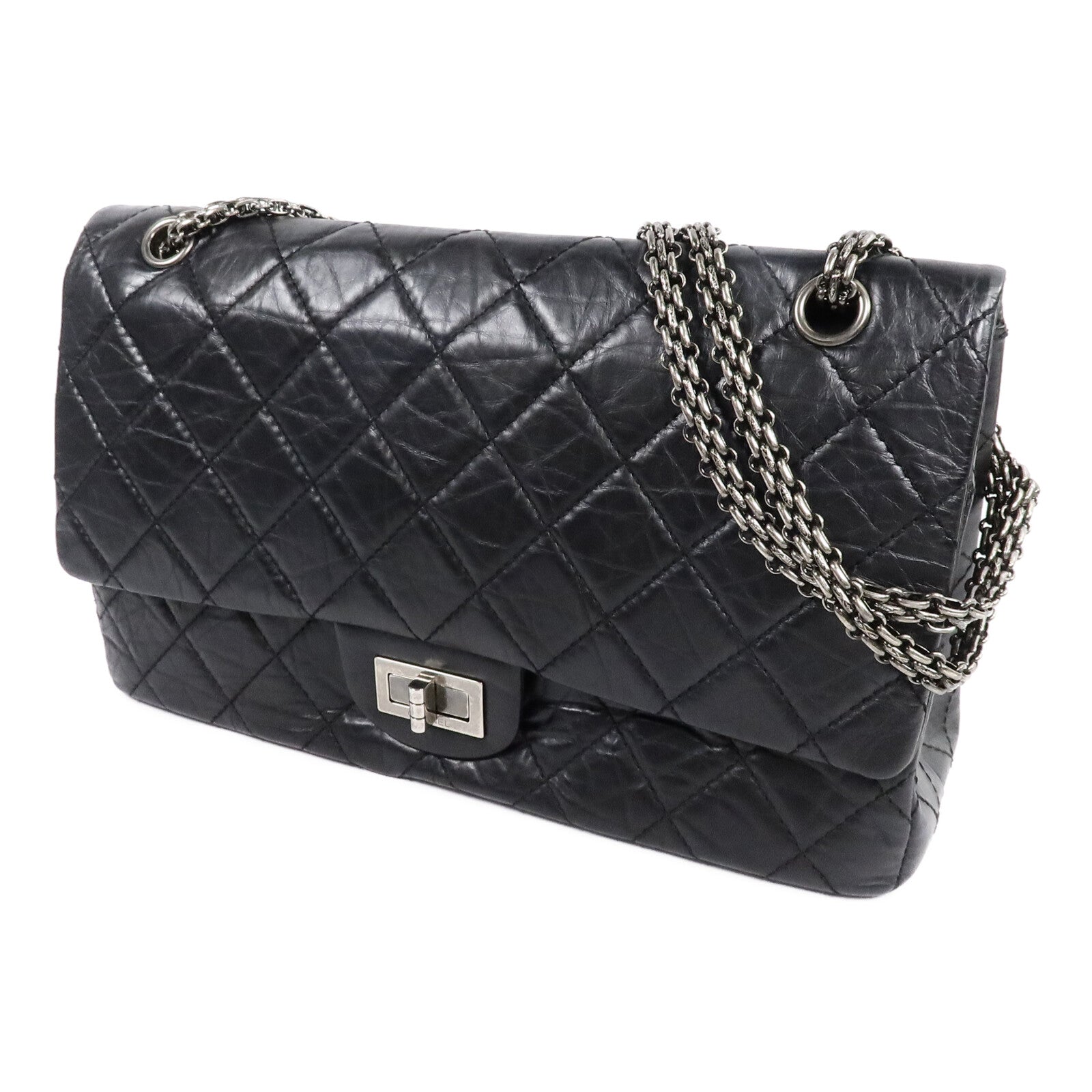 CHANEL 牛皮皮革Chanel 2.55 Large鏈帶肩背袋
