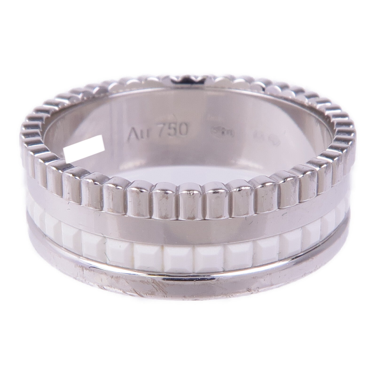 Boucheron 18K白金Quatre Double White Ring戒指Boucheron#53/US#6.25