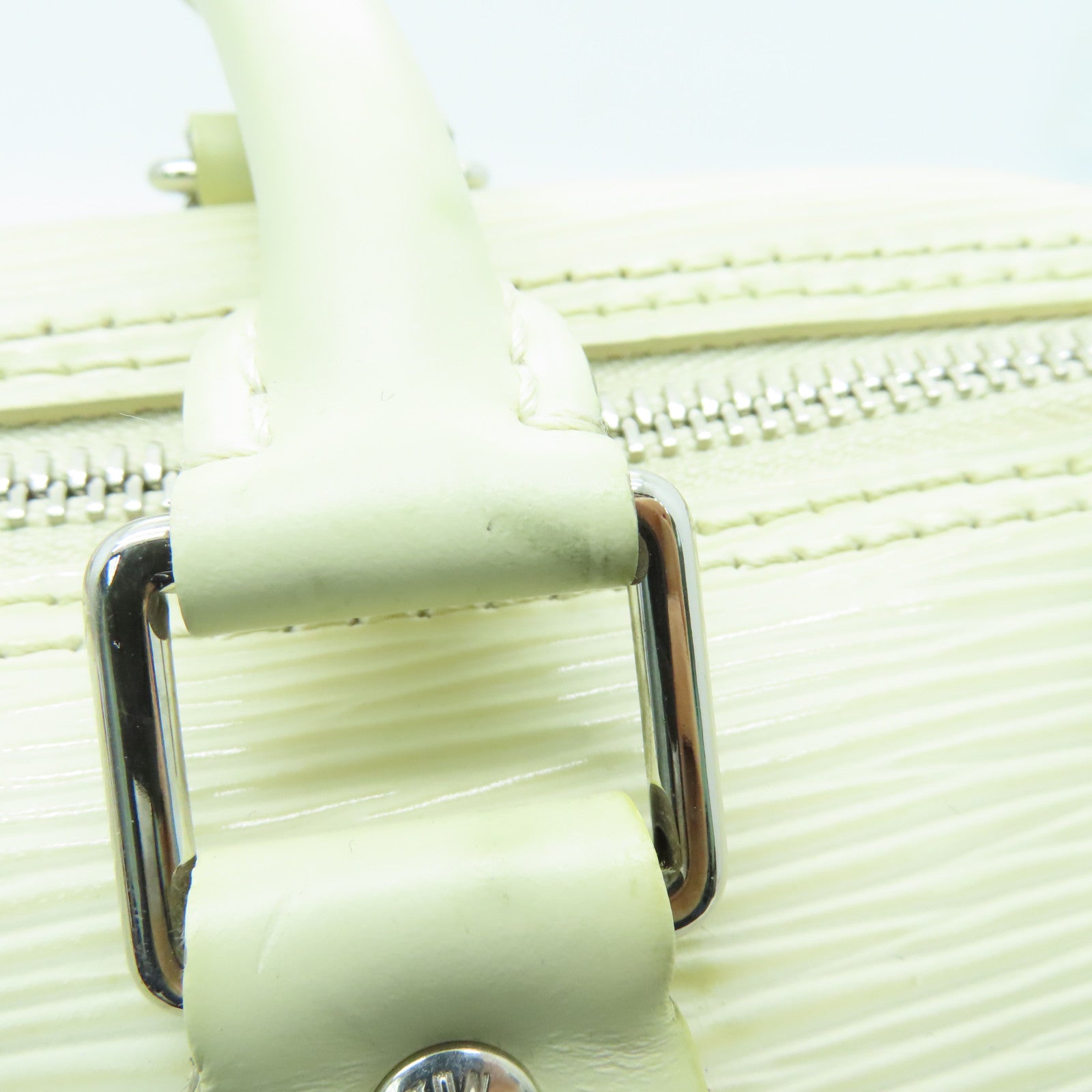 LOUIS VUITTON Epi Speedy 30銀扣手挽袋白色