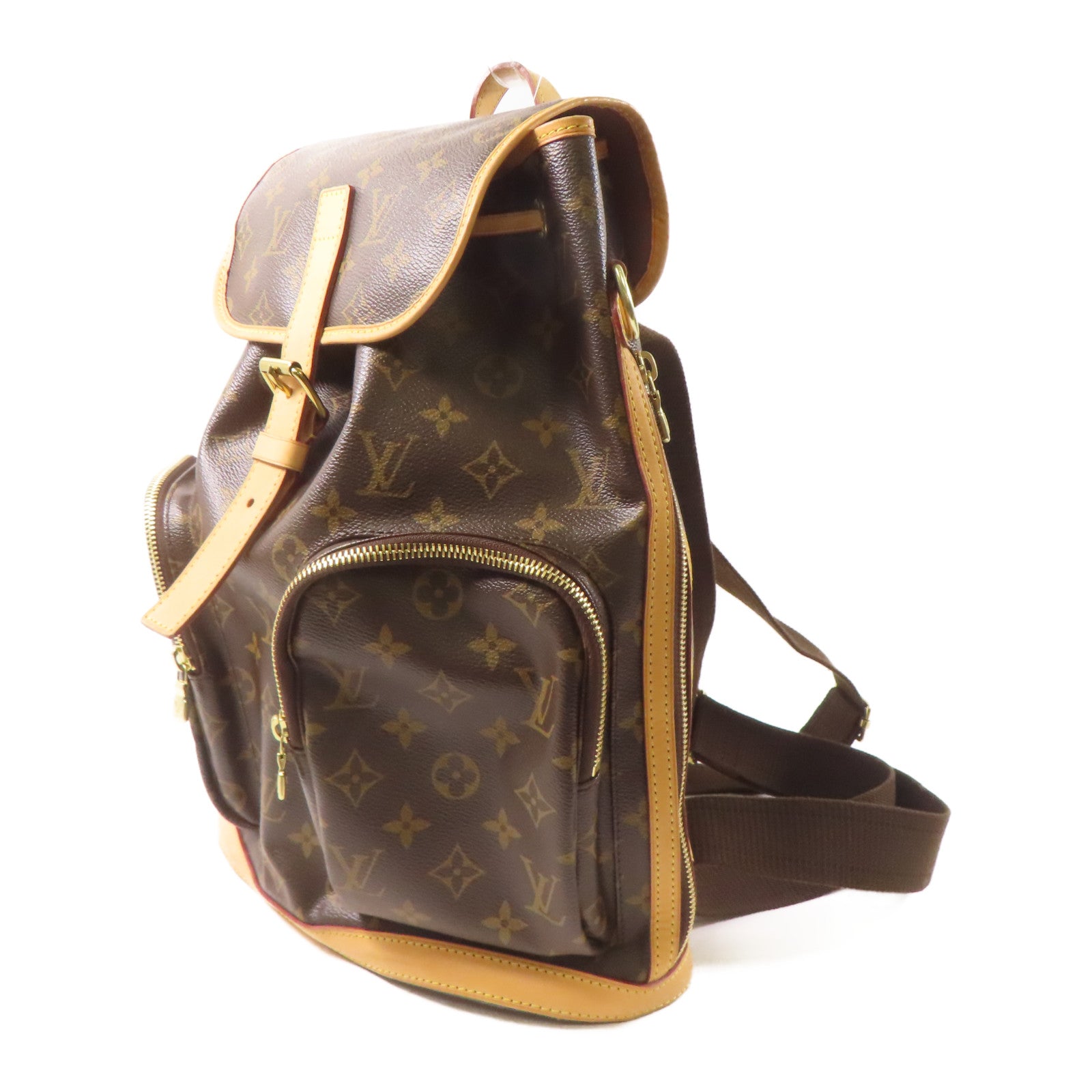 LOUIS VUITTON Monogram Sac Bosphore金扣背包啡色