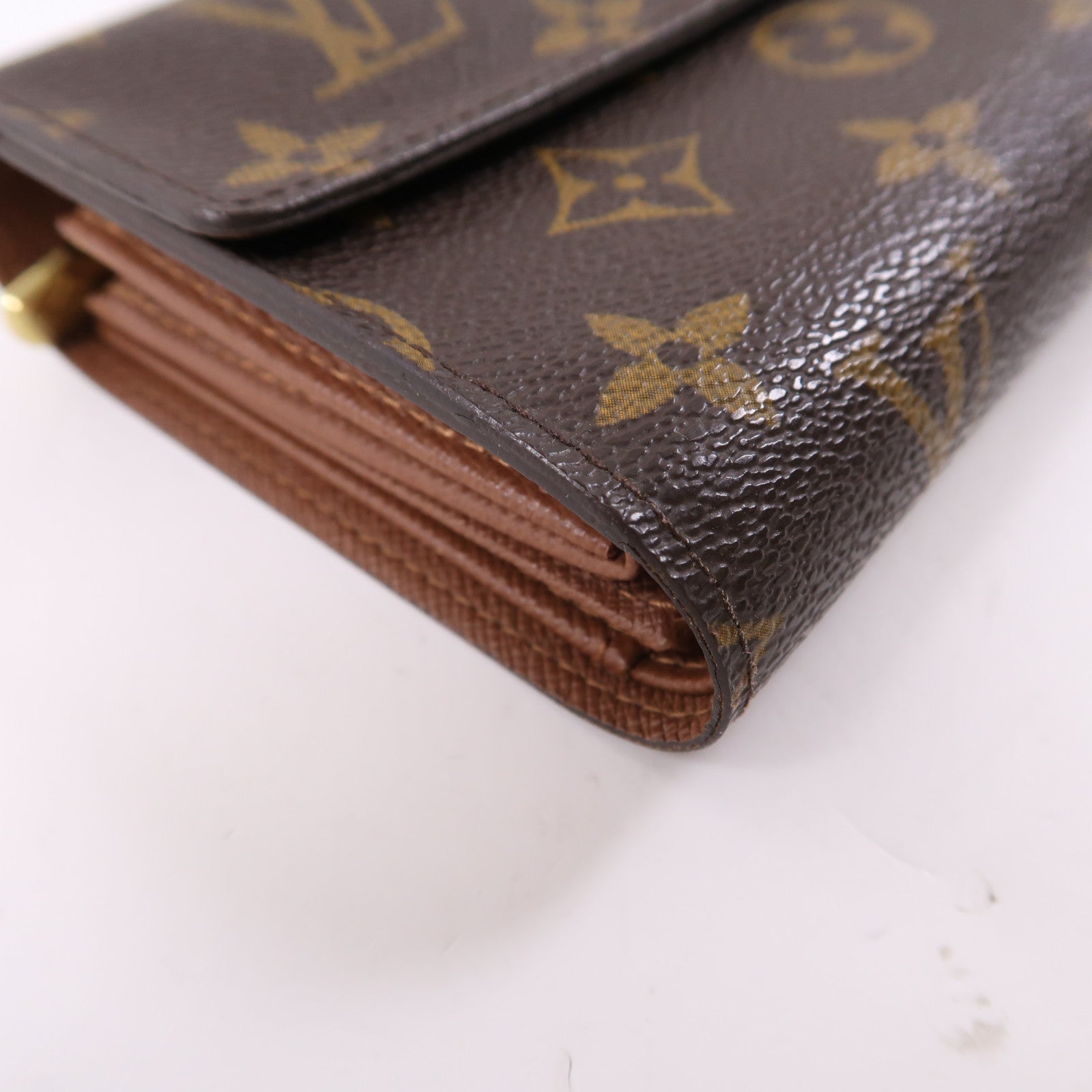 LOUIS VUITTON Monogram Portefeuille Alexandra金扣錢包啡色