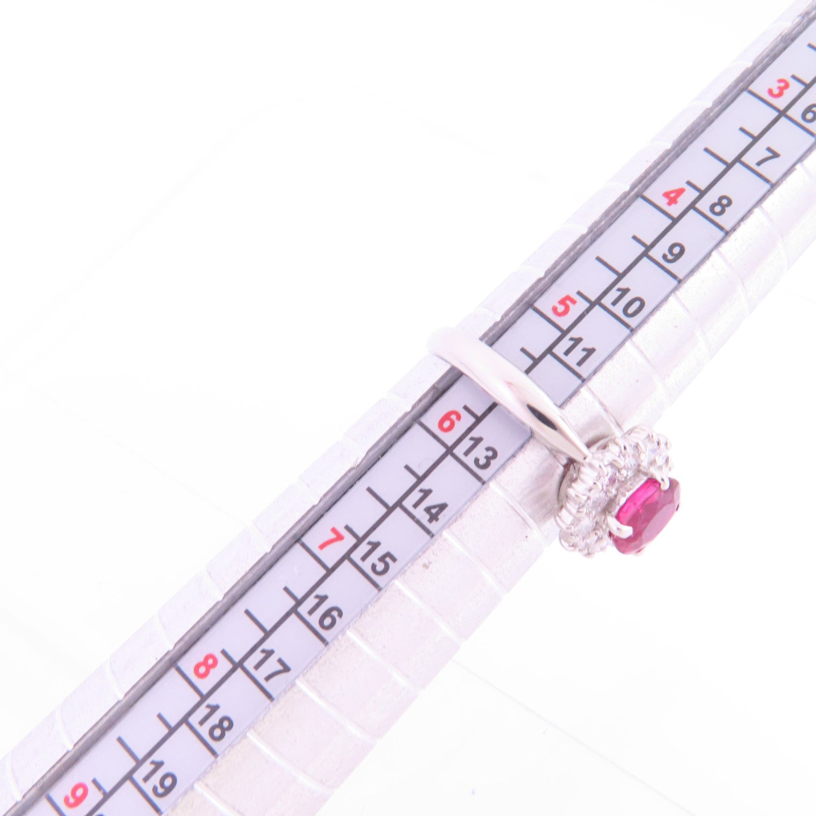 JEWELRY Ruby Diamond Ring US#5.5 PT850 Platinum