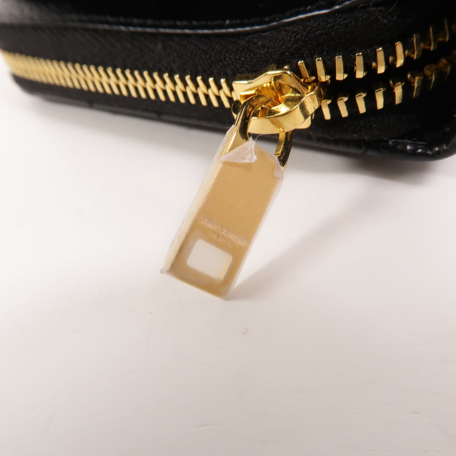 SAINT LAURENT 牛皮皮革Zip Round Wallet錢包