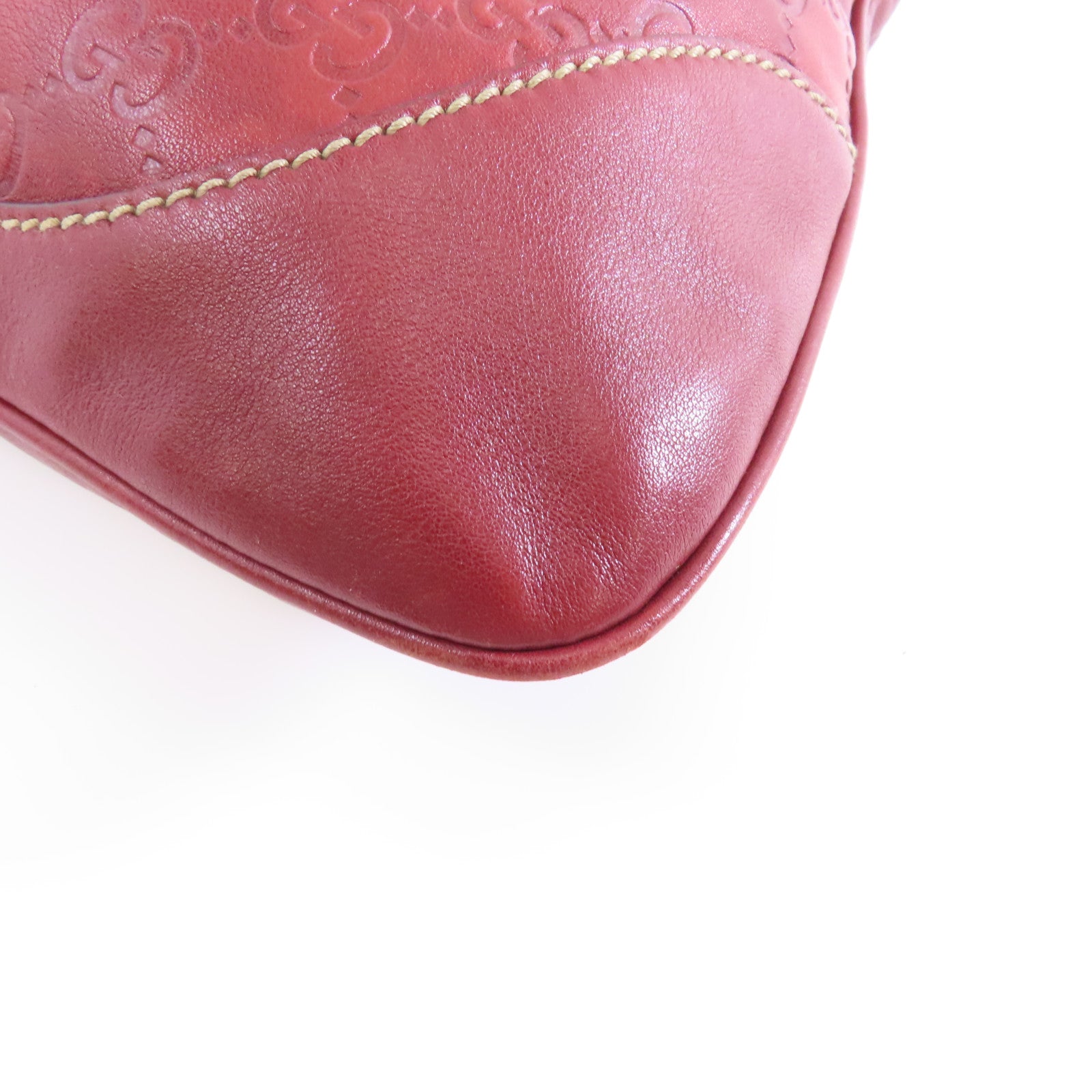 GUCCI 牛皮皮革Shoulder Bag金扣肩背袋紅色