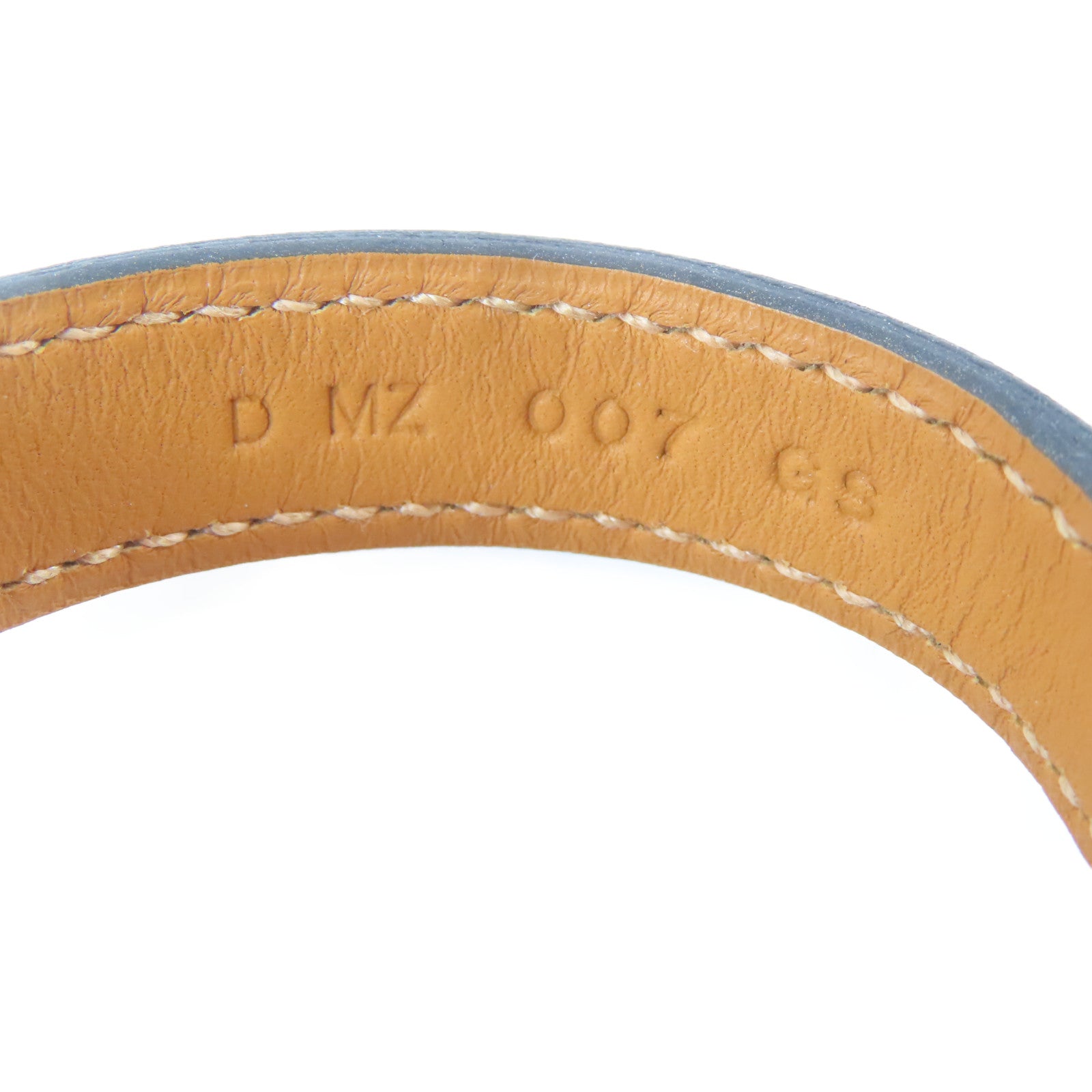 HERMES Swift皮革O'Kelly Bracelet金扣手鐲黑色