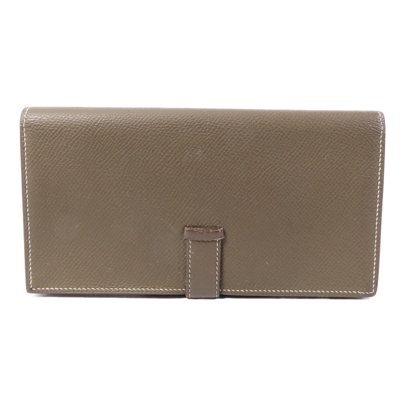 HERMES Epsom皮革Bearn Long Wallet長錢包Etoupe