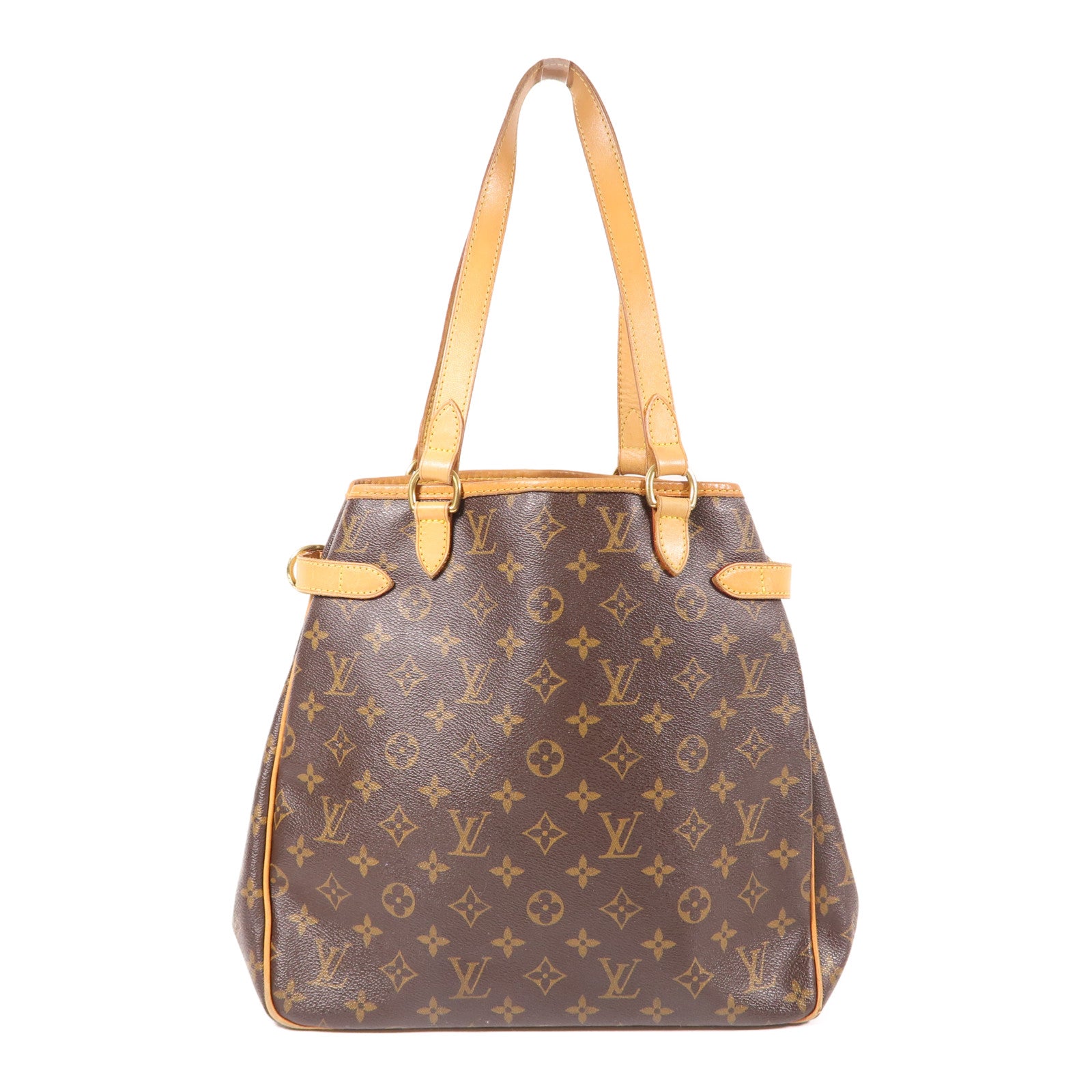 LOUIS VUITTON Monogram Batignolles金扣肩背袋棕色