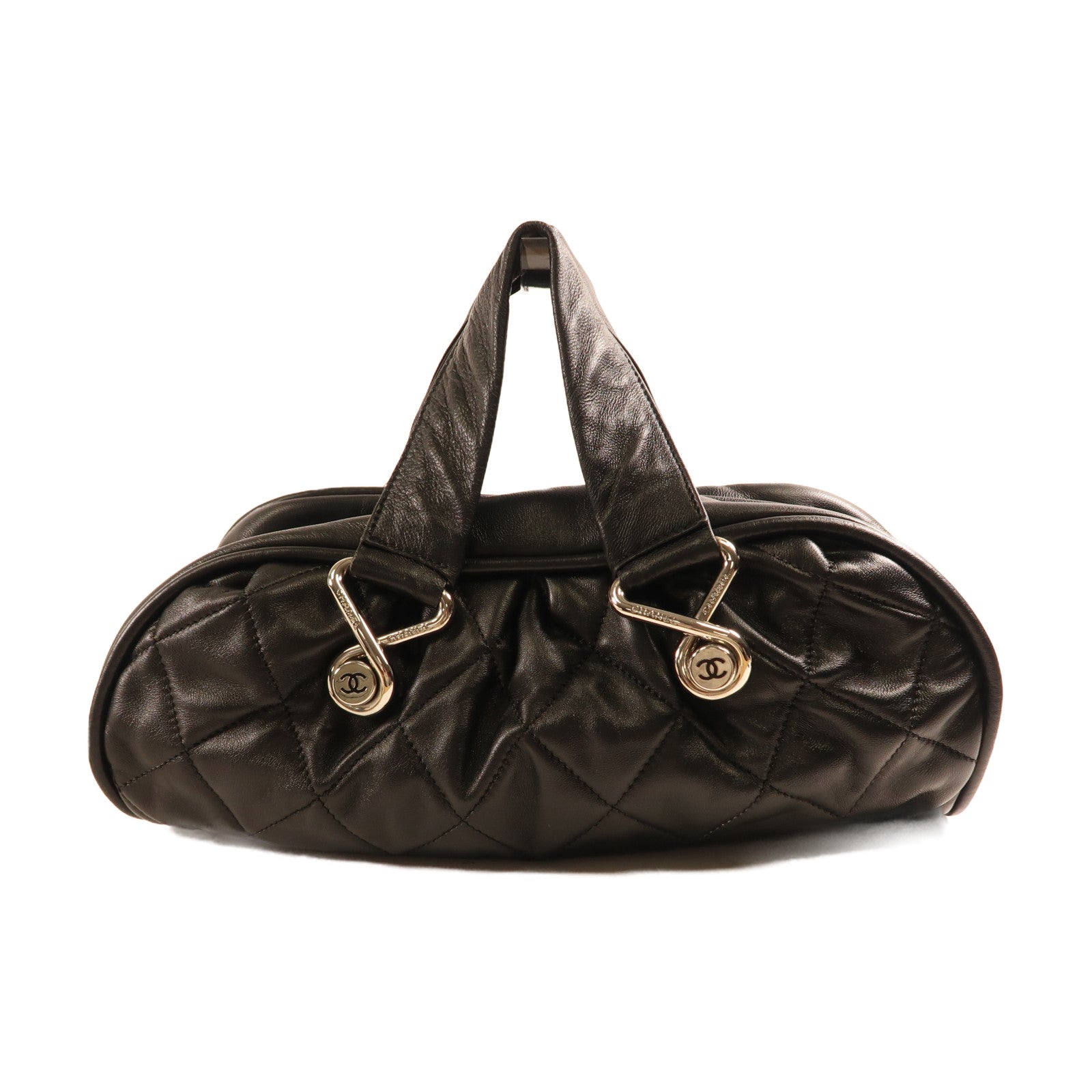 CHANEL 羊皮皮革Shoulder Bag銀扣肩背袋