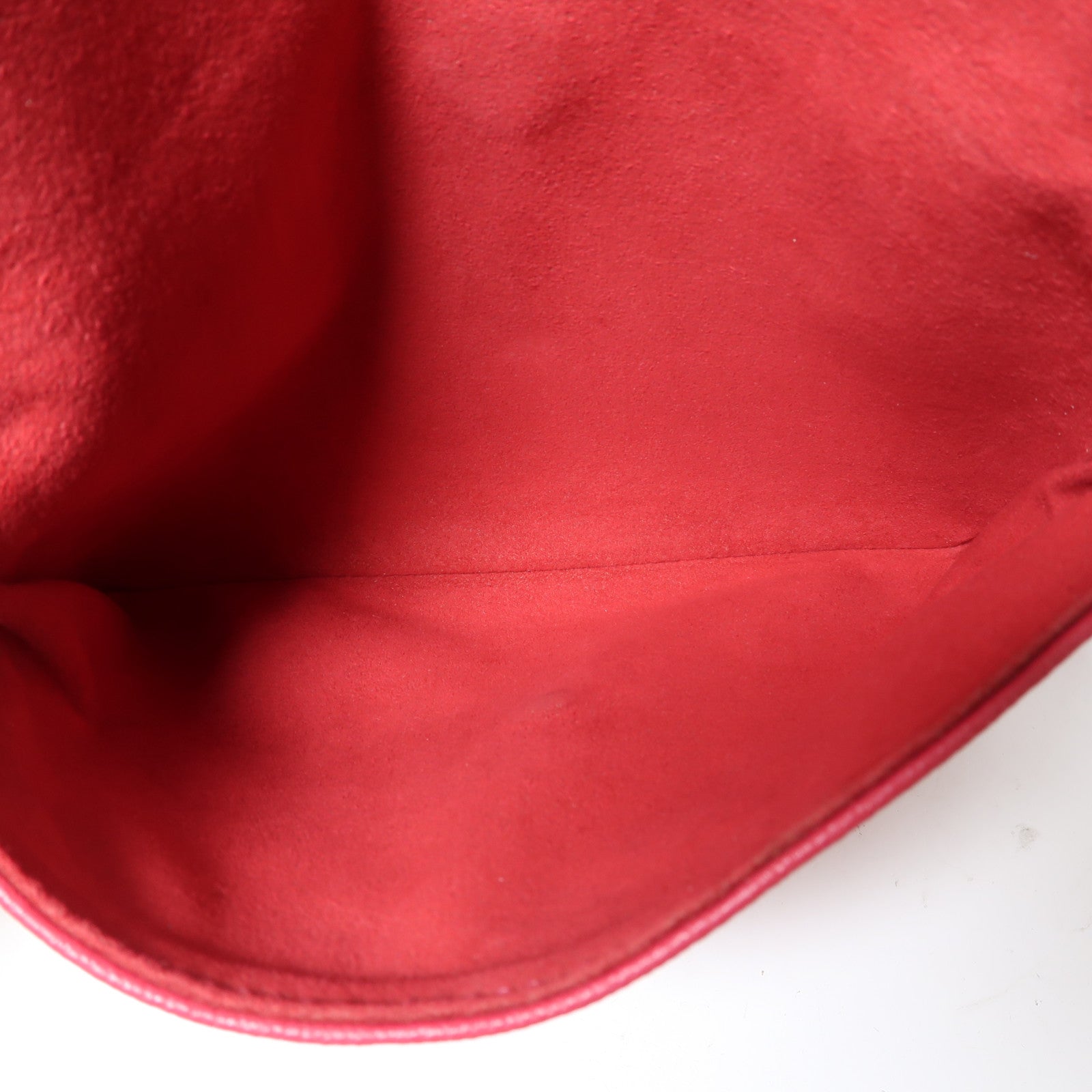 LOUIS VUITTON Monogram Empreinte Twice金扣肩背袋紅色