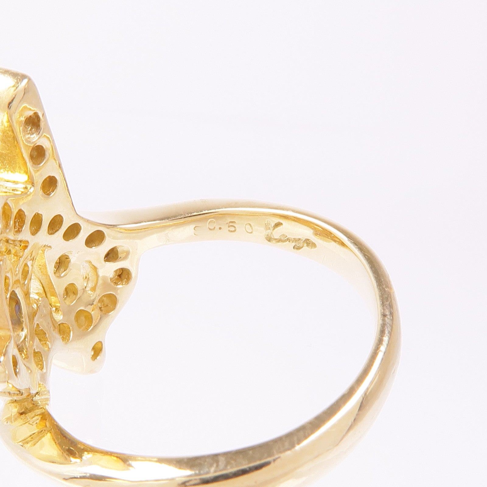 JEWELRY 18K黃金Sapphire Diamond Ring藍寶石/鑽石戒指US#6