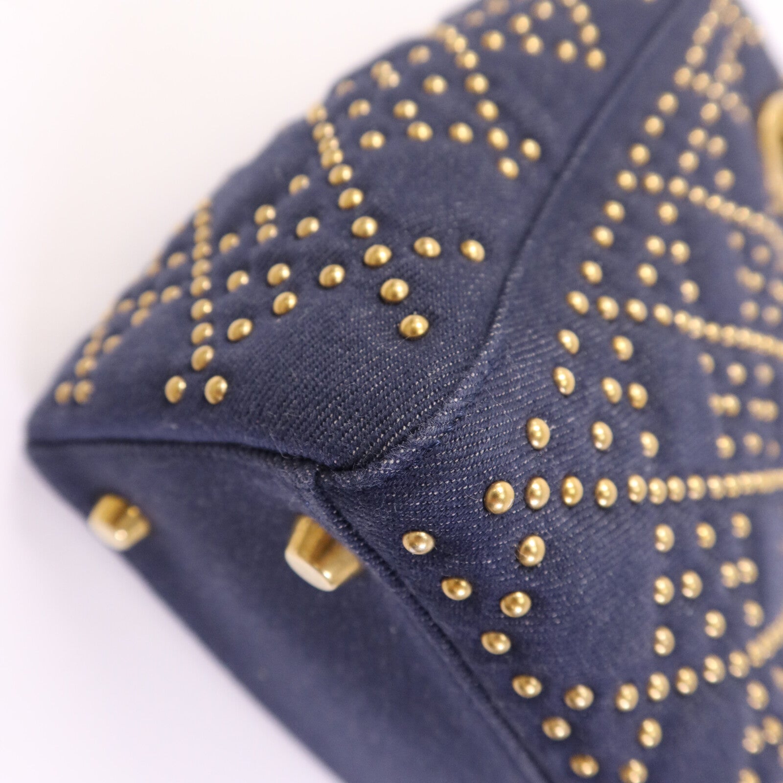 Dior 【激減優惠】Denim Lady Dior Tote金扣手挽肩背兩用袋