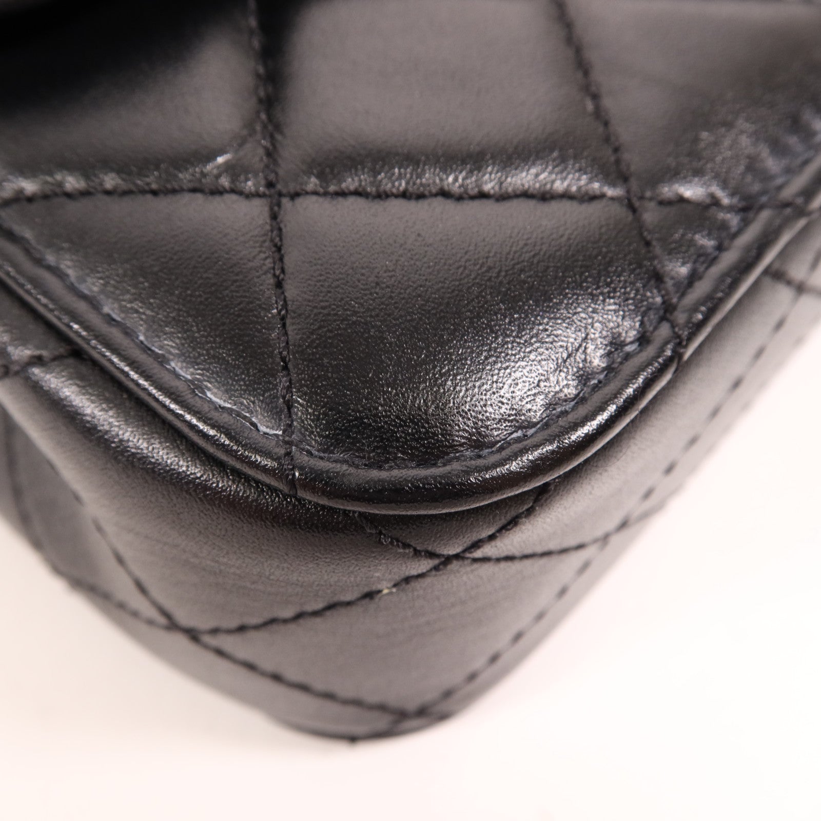 CHANEL 牛皮皮革Chain Shoulder金扣手挽肩背兩用袋