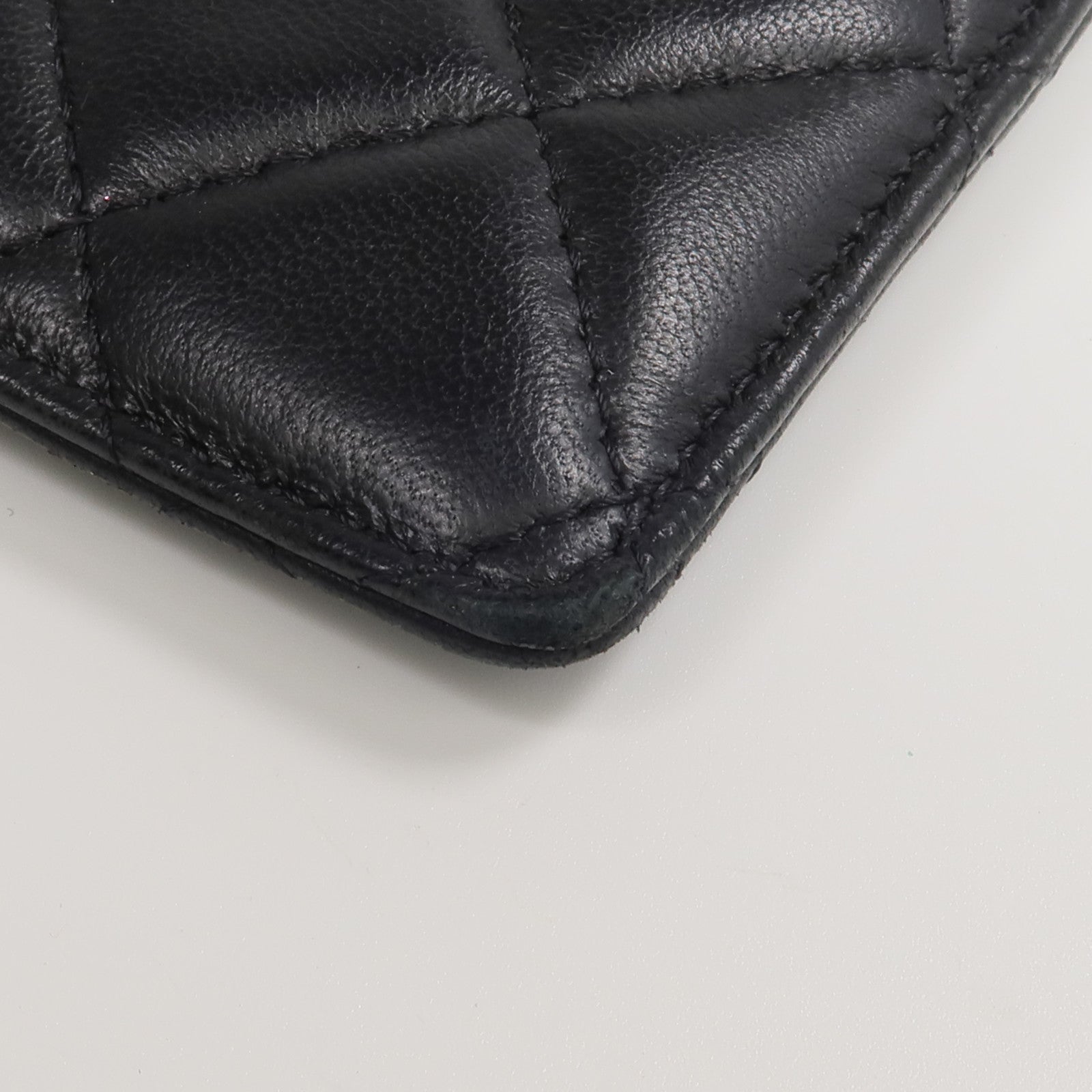 CHANEL 羊皮皮革Card Holder鏈帶卡片套