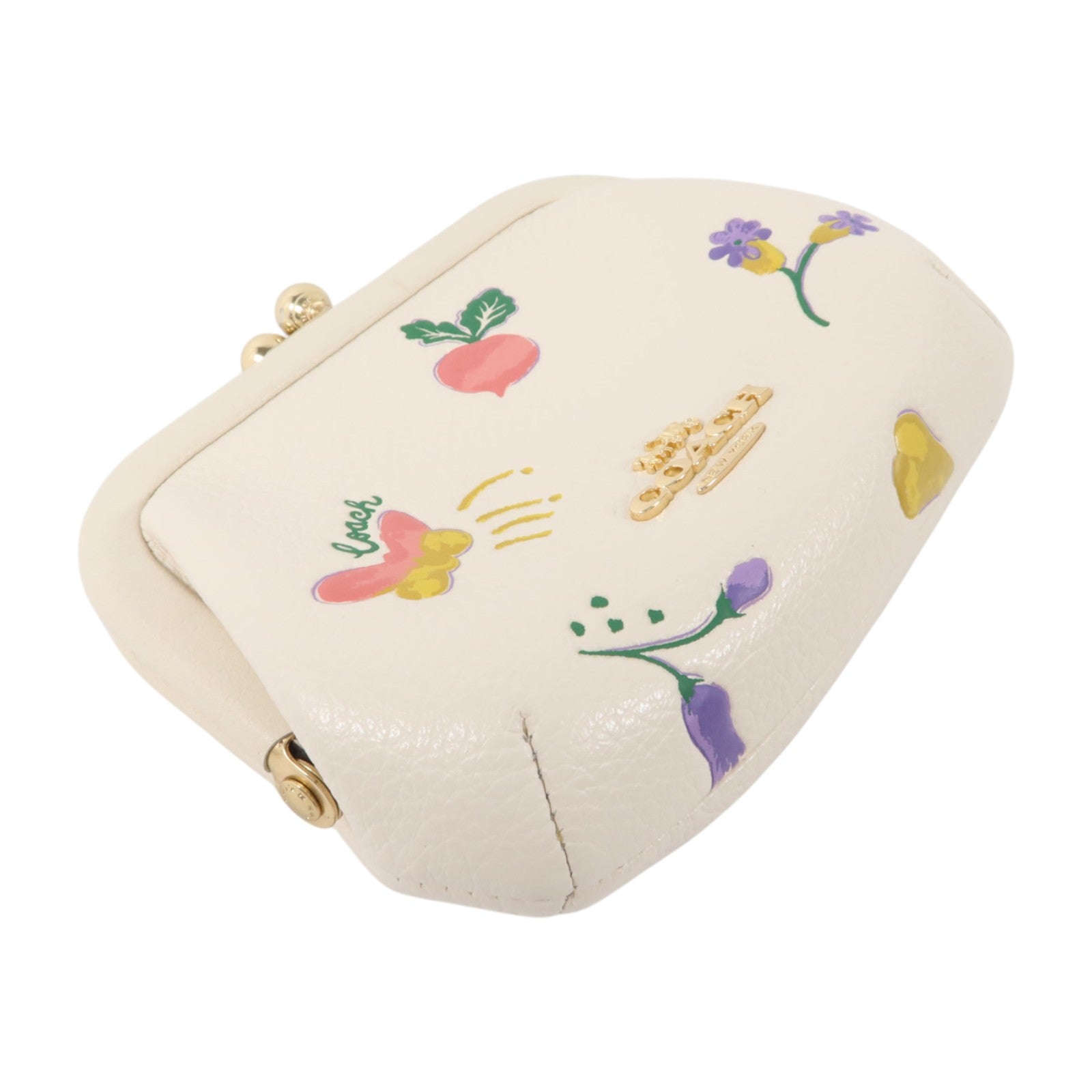 COACH 皮革Nora Kisslock Coin Purse零錢包