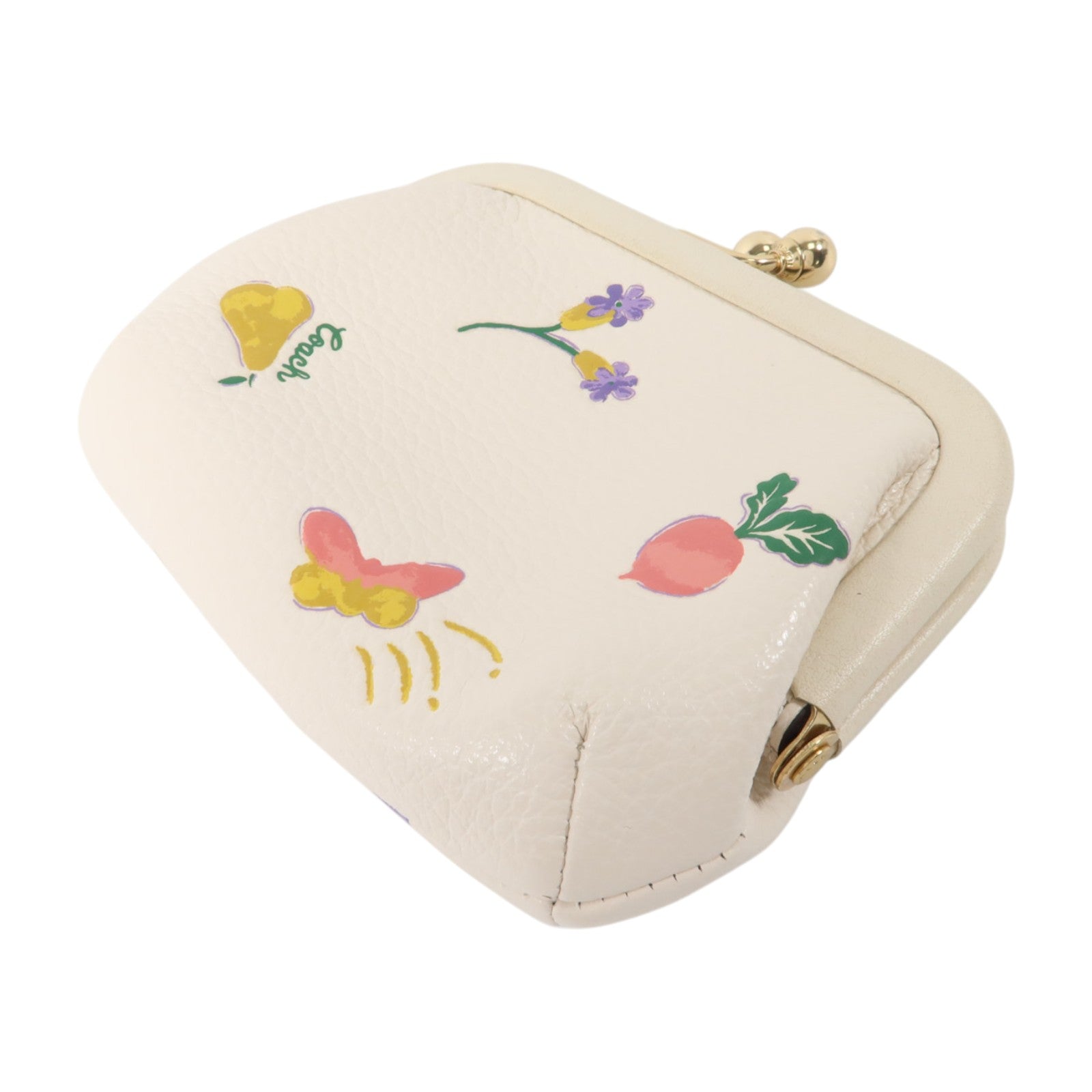 COACH 皮革Nora Kisslock Coin Purse零錢包