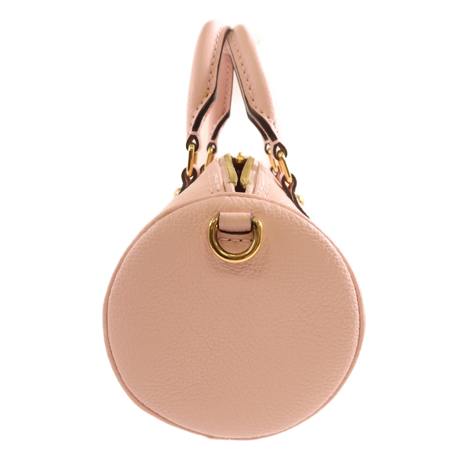 LOUIS VUITTON Mono Empreinte Papillon BB金扣手挽肩背兩用袋粉紅色
