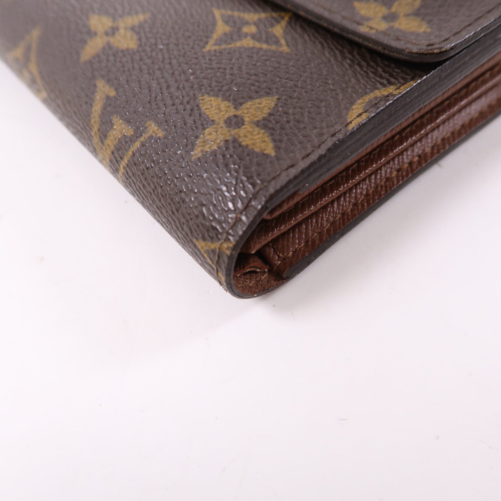 LOUIS VUITTON Monogram Portefeuille Alexandra金扣錢包啡色