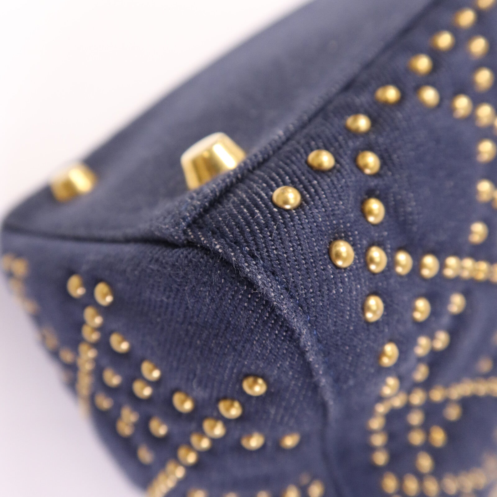 Dior 【激減優惠】Denim Lady Dior Tote金扣手挽肩背兩用袋