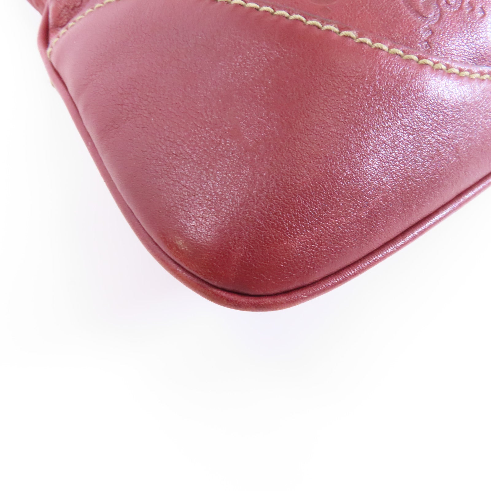 GUCCI 牛皮皮革Shoulder Bag金扣肩背袋紅色