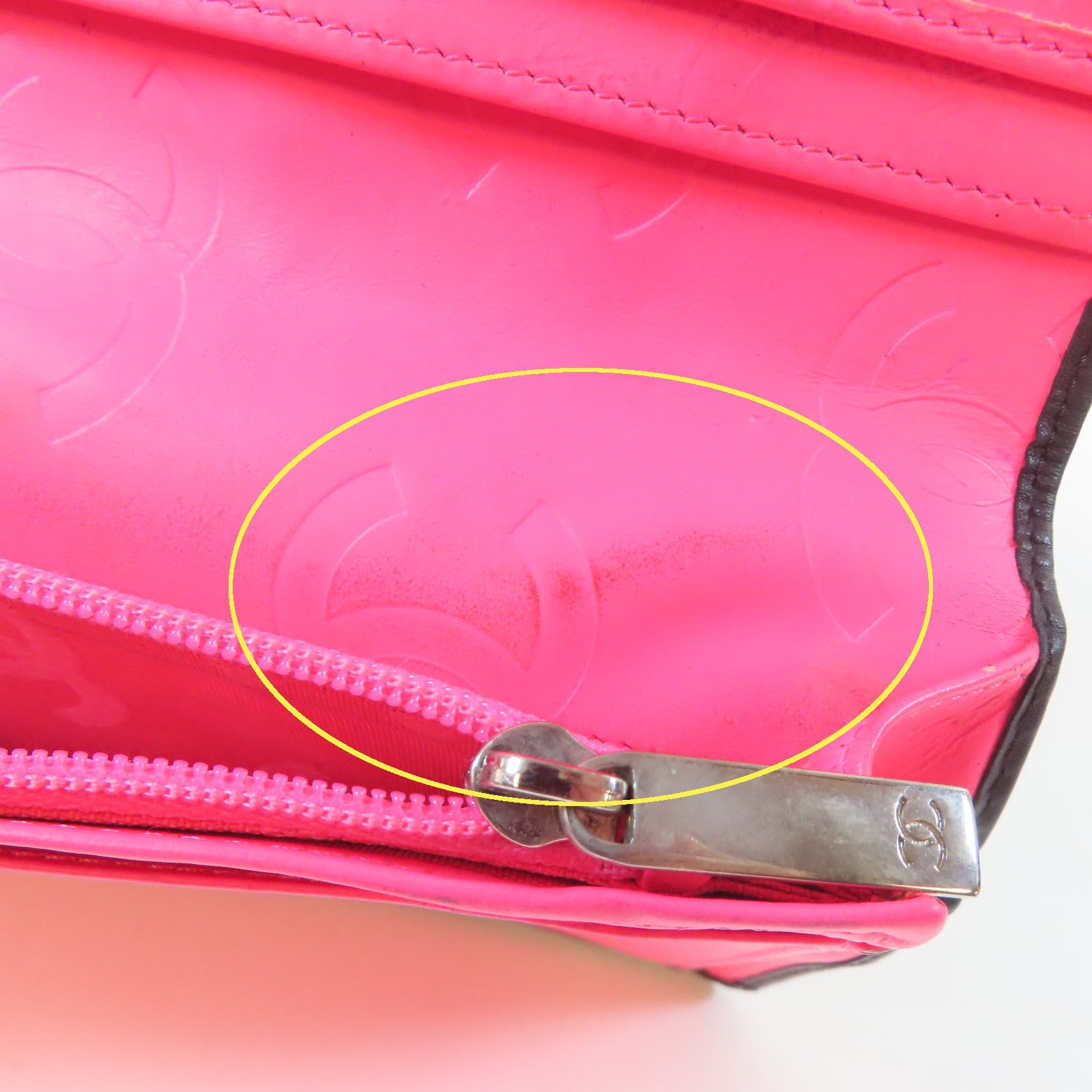 CHANEL 菱格牛皮皮革Cambon Wallet銀扣長錢包黑色