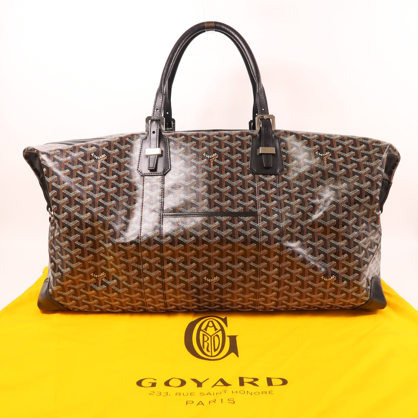 GOYARD 塗層帆布Travel/Boston Bag銀扣波士頓包