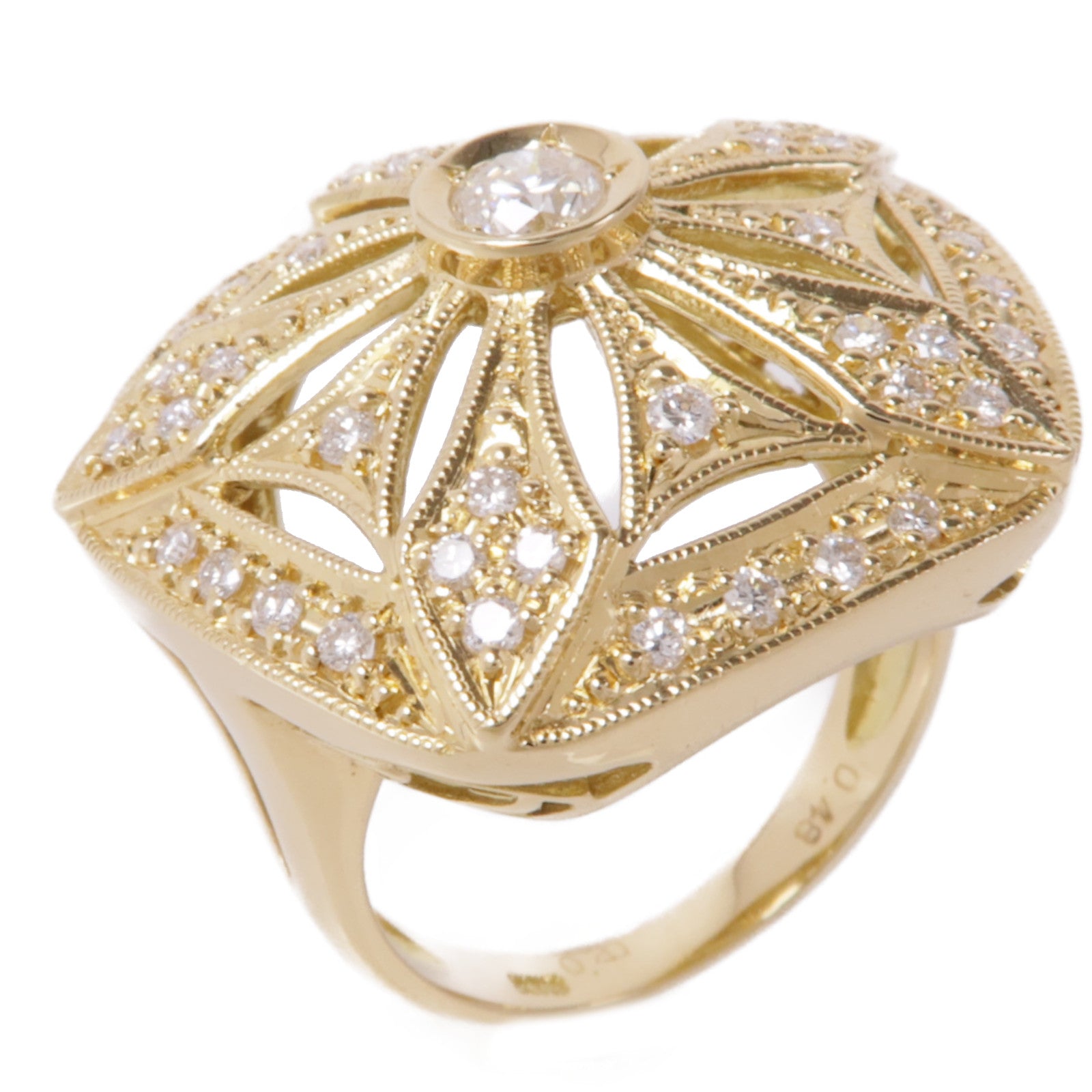 JEWELRY Diamond Ring 18K Yellow Gold US#6.25