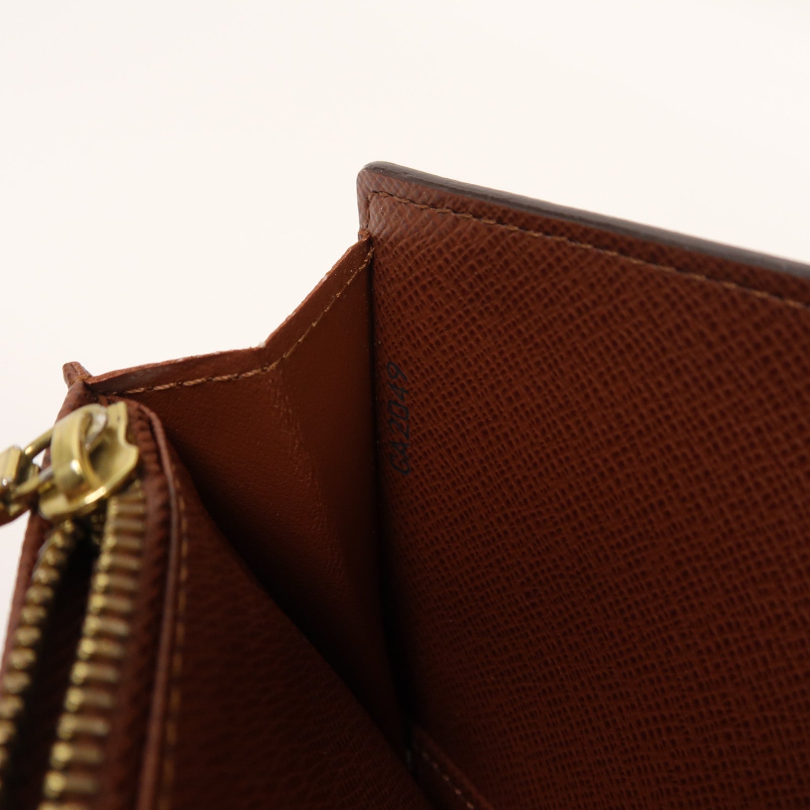 LOUIS VUITTON Monogram Portefeuille Alexandra金扣錢包啡色