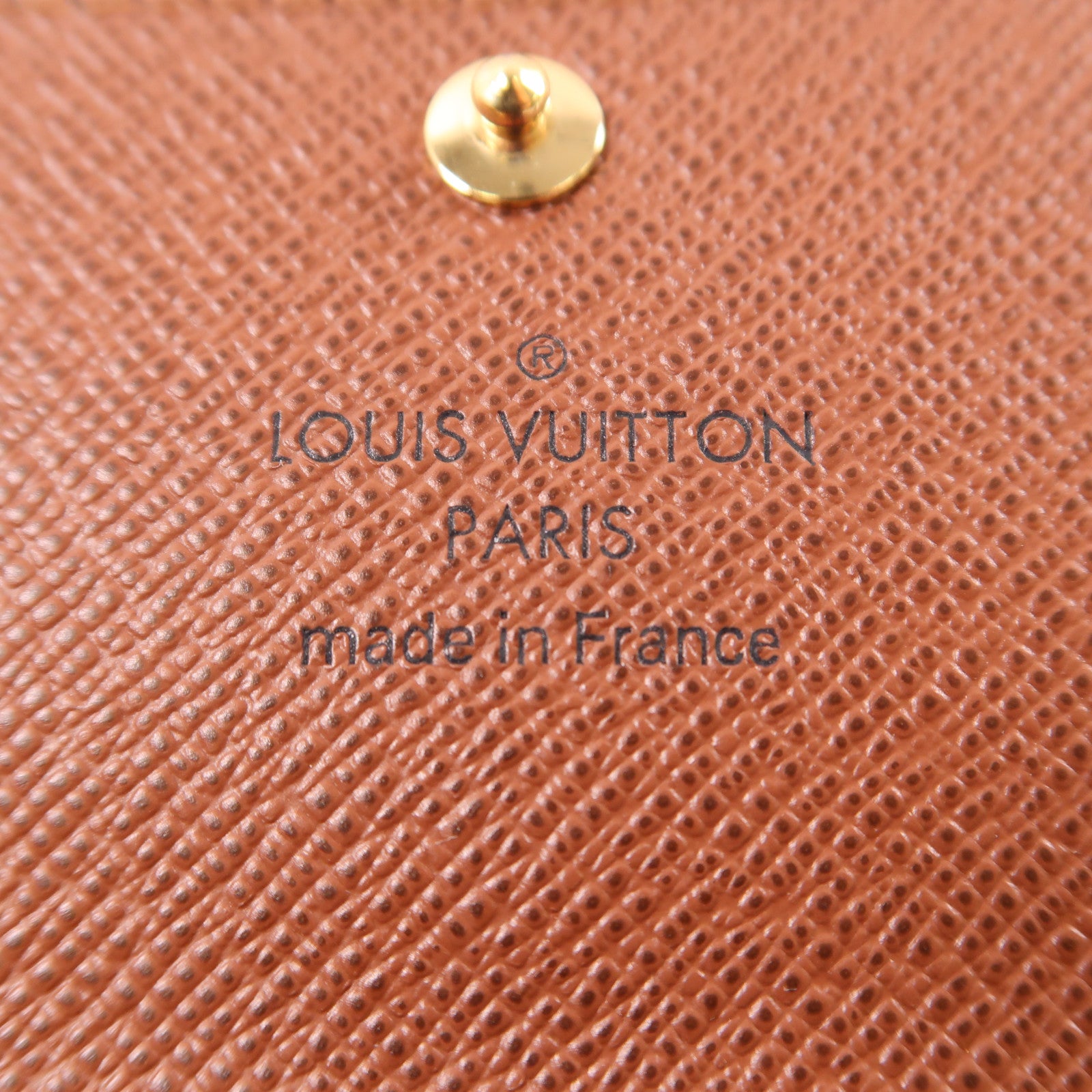 LOUIS VUITTON Monogram 6 Key Holder金扣鎖匙包棕色