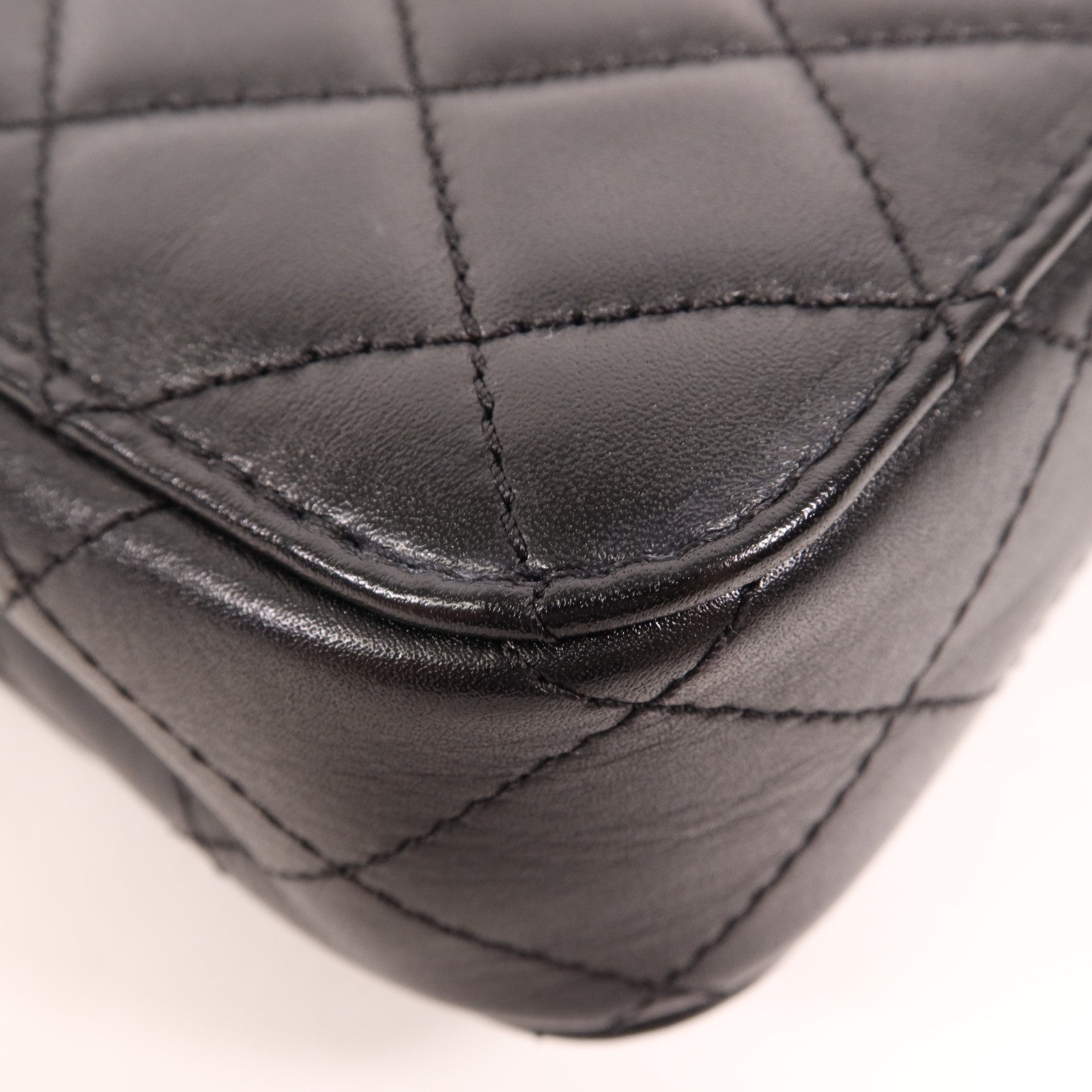 CHANEL 牛皮皮革Chain Shoulder金扣手挽肩背兩用袋