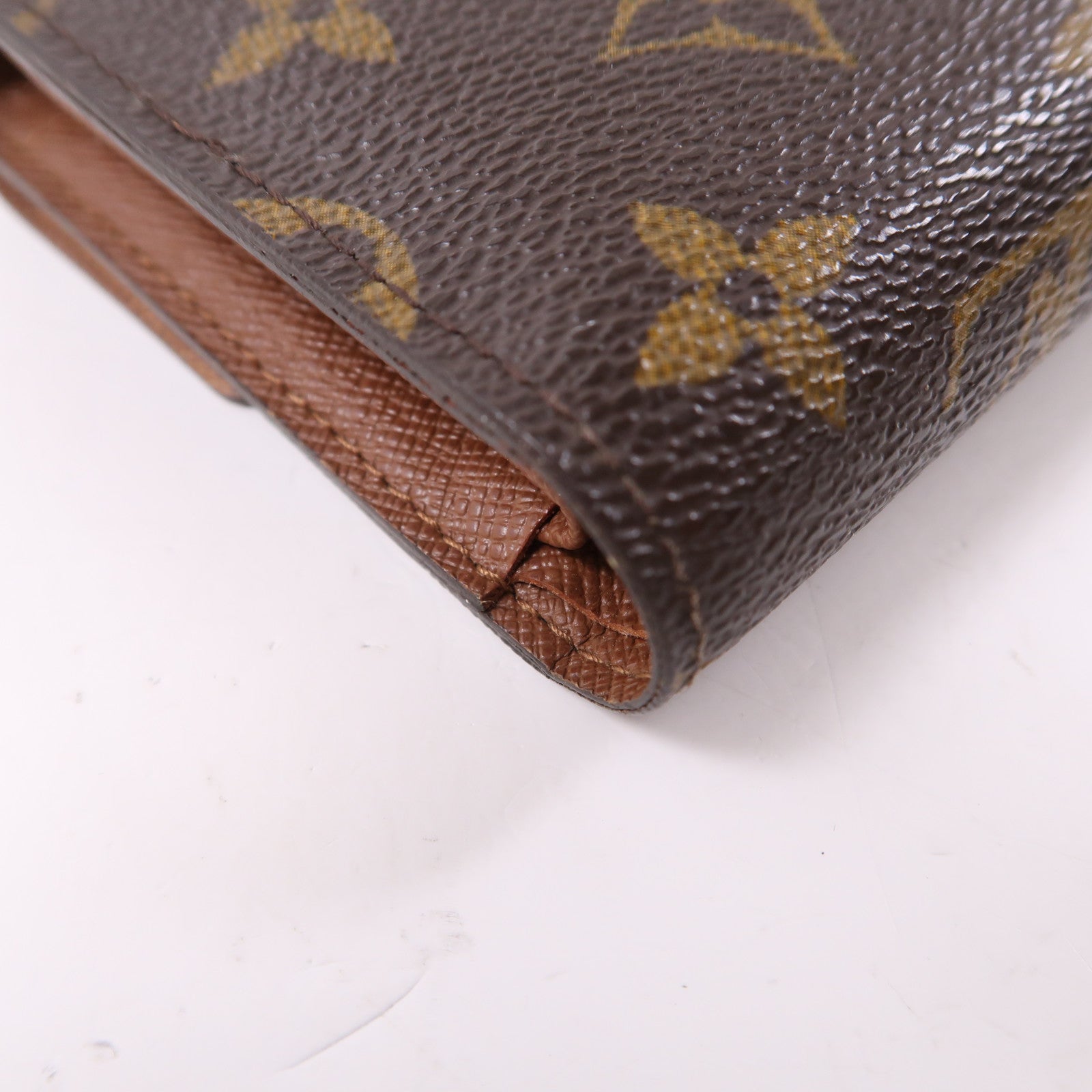 LOUIS VUITTON Monogram Portefeuille Alexandra金扣錢包啡色