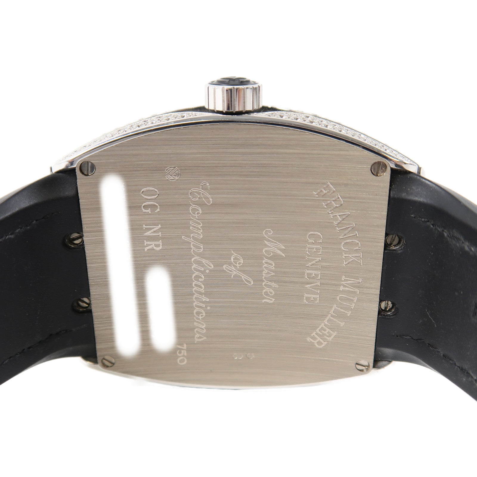 FRANCK MULLER Vanguard Diamond 18K白金/橡膠帶手錶自動機芯銀色