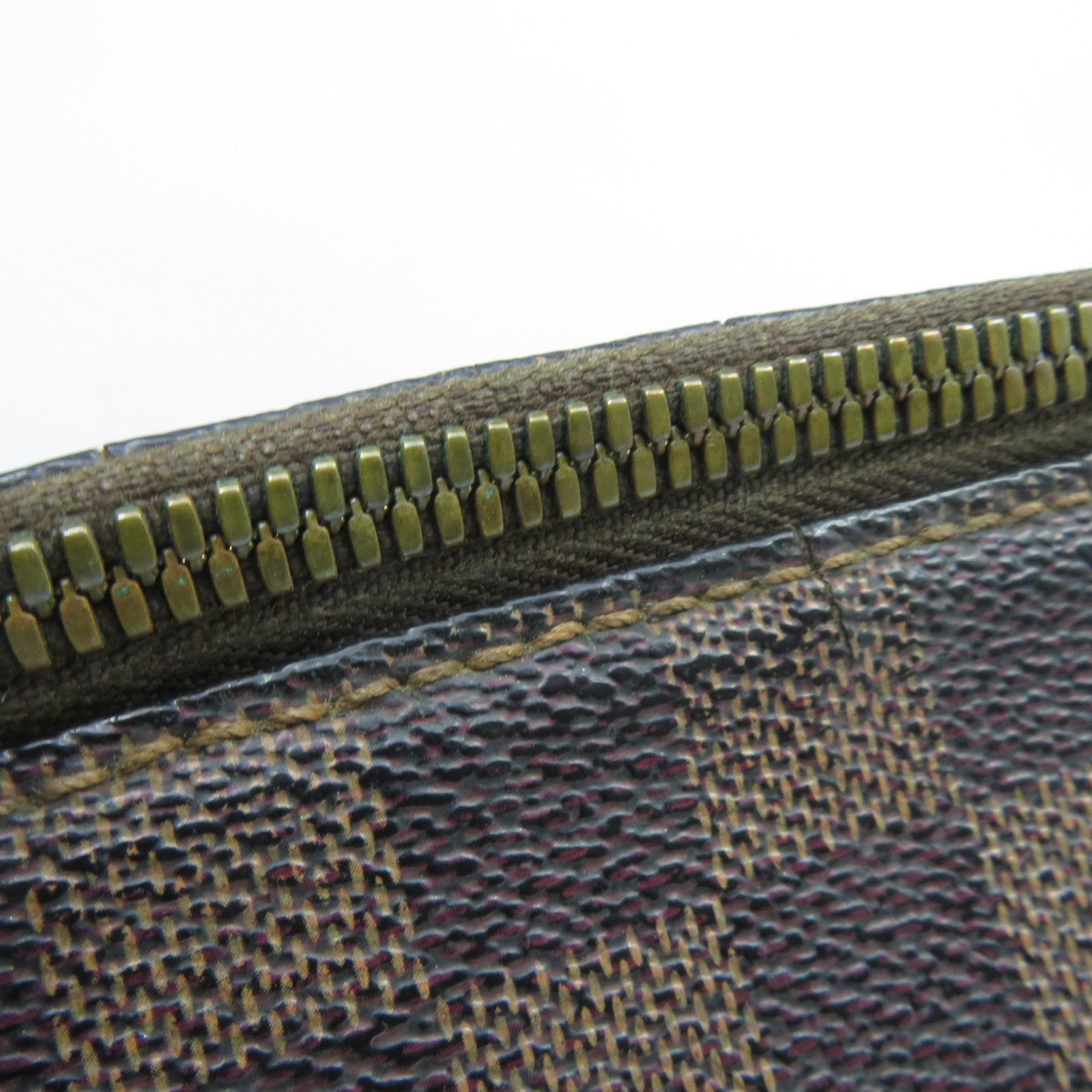 LOUIS VUITTON Damier Rivera MM金扣手挽袋啡色